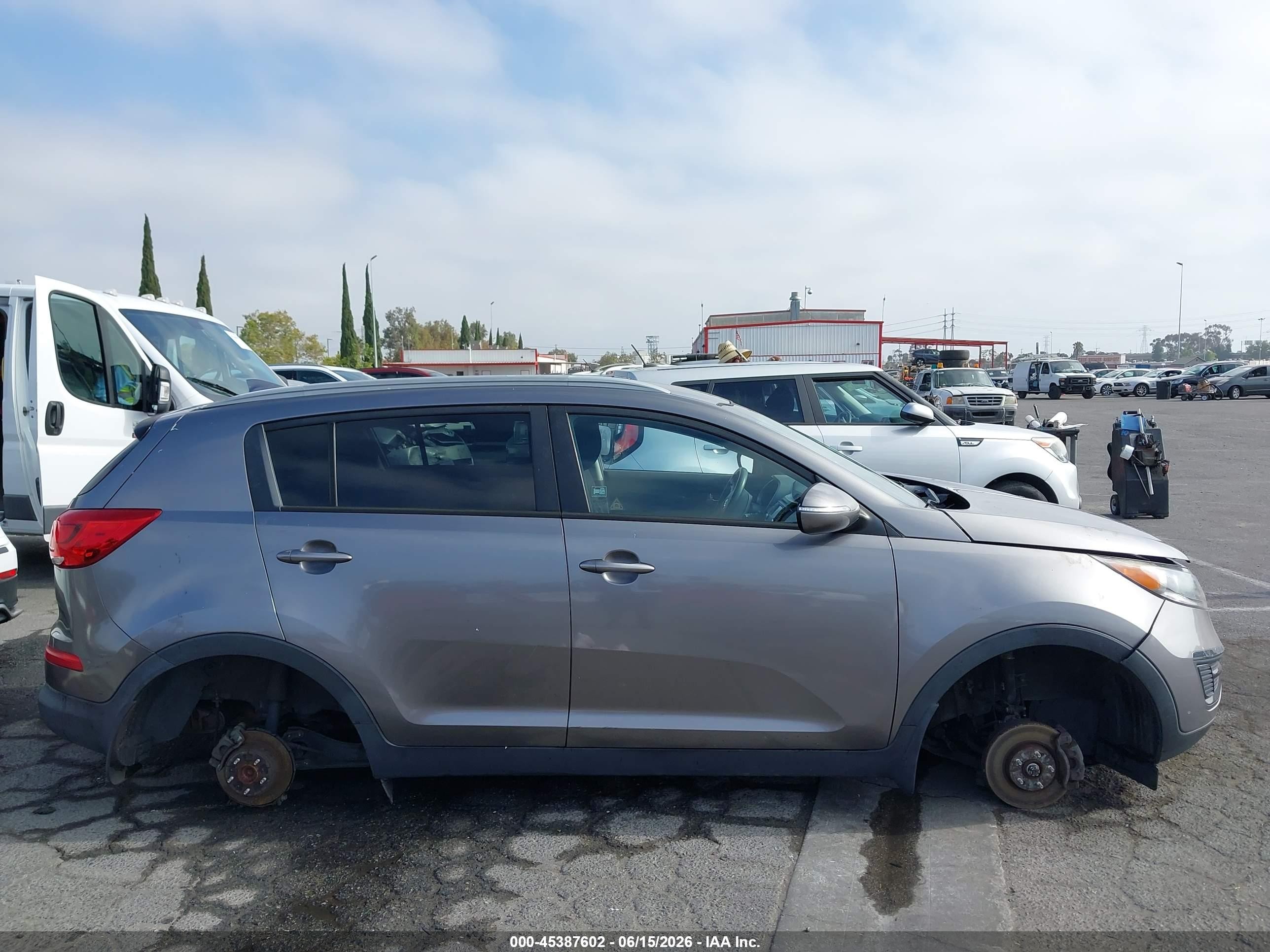2014 Kia Sportage Lx Gray vin: KNDPB3AC5E7603009