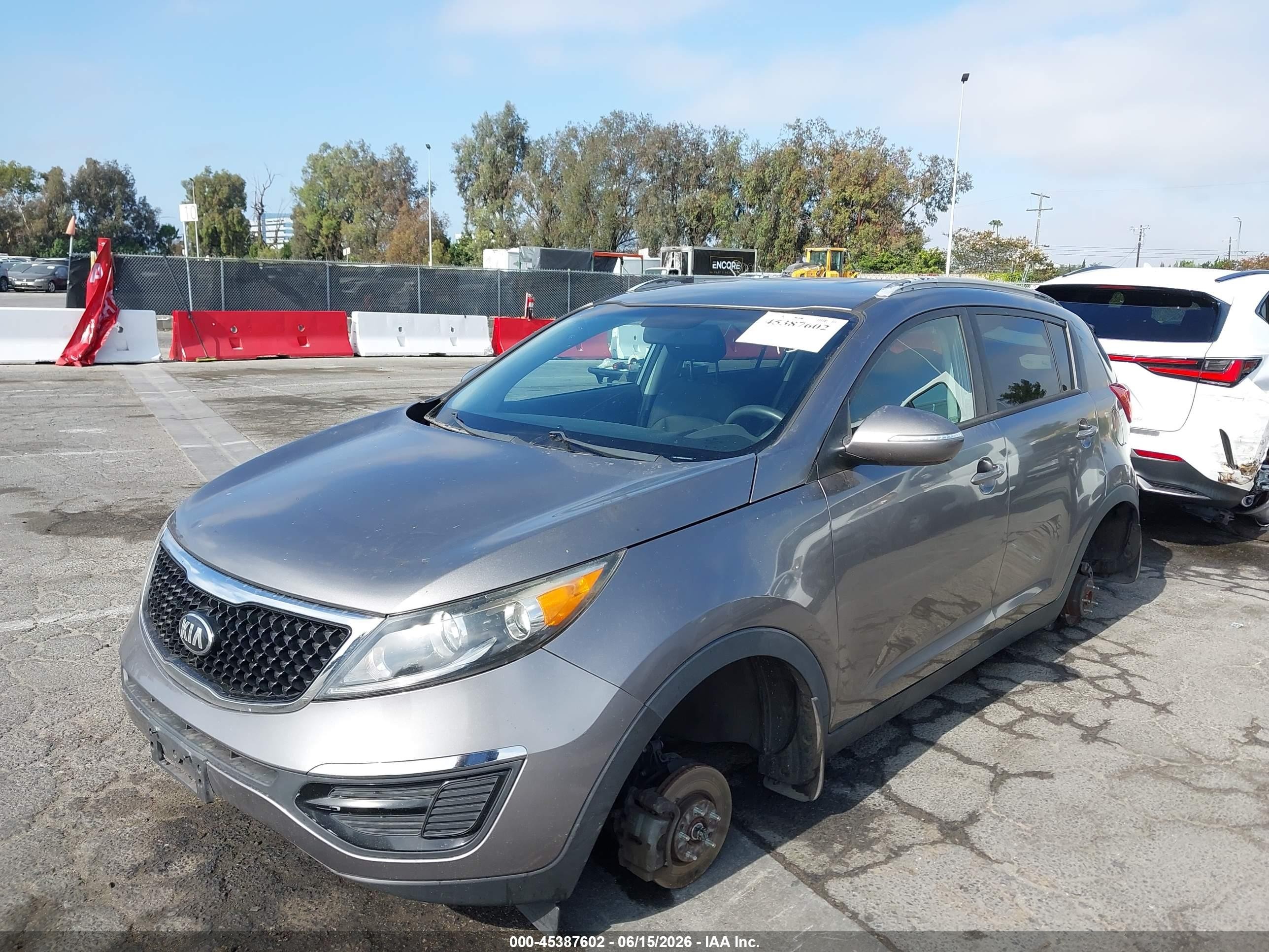 2014 Kia Sportage Lx Gray vin: KNDPB3AC5E7603009