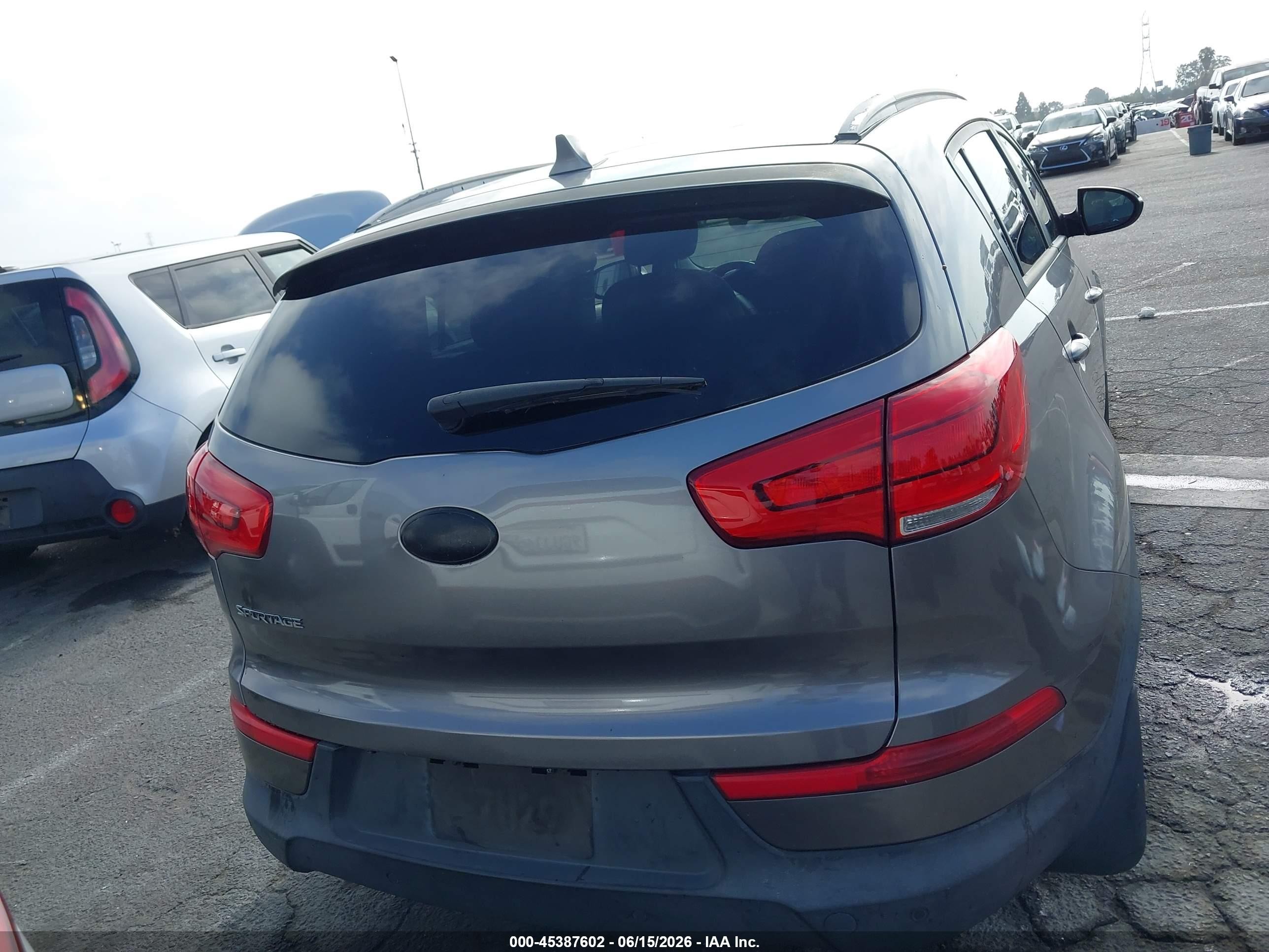 2014 Kia Sportage Lx Gray vin: KNDPB3AC5E7603009