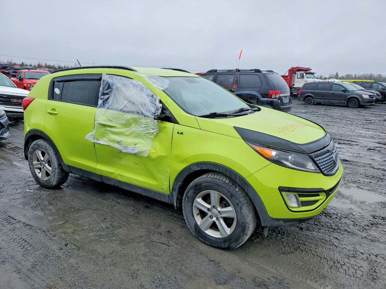 2014 Kia Sportage Lx Зеленый vin: KNDPB3AC5E7627228
