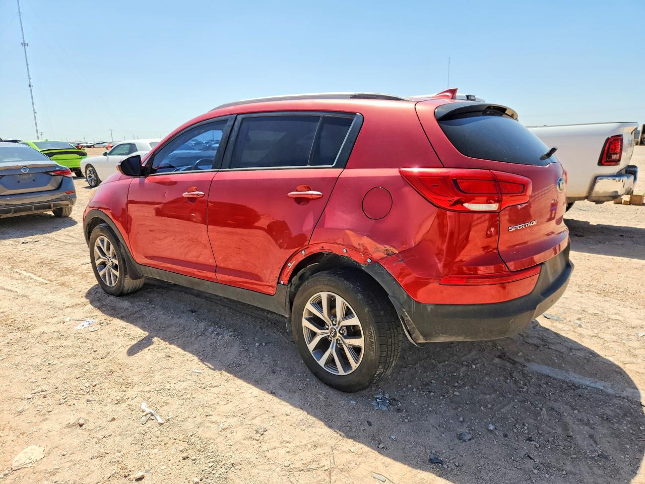 2014 Kia Sportage Lx Red vin: KNDPB3AC5E7640898