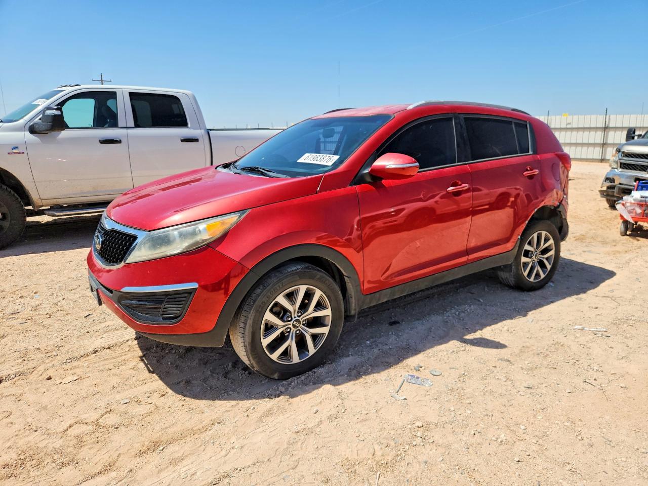 2014 Kia Sportage Lx Red vin: KNDPB3AC5E7640898