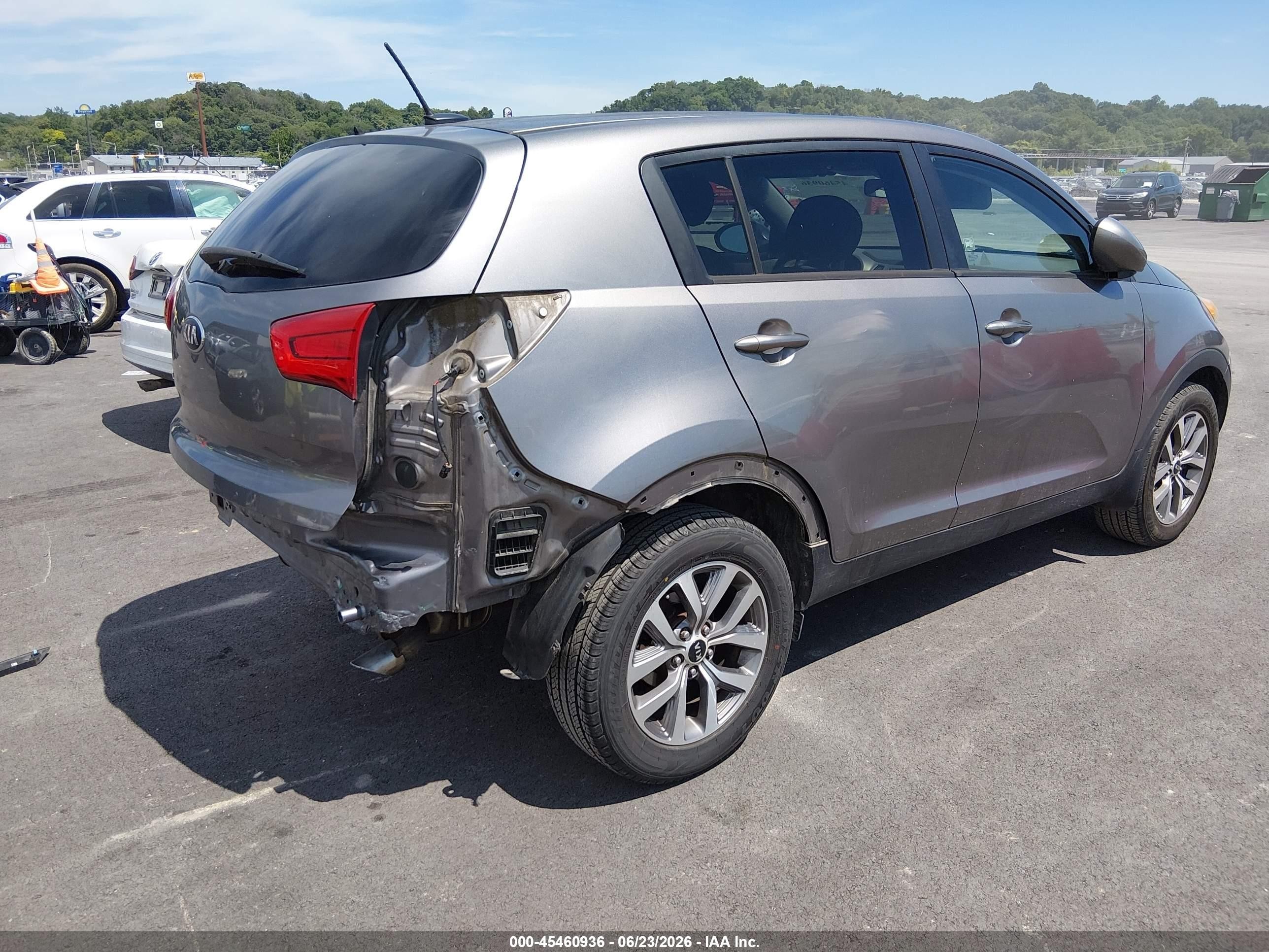 2015 Kia Sportage Lx Gray vin: KNDPB3AC5F7679539