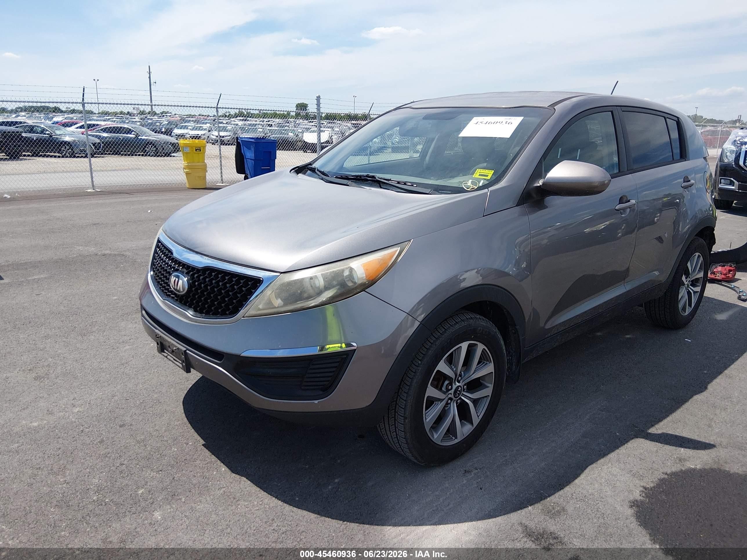 2015 Kia Sportage Lx Gray vin: KNDPB3AC5F7679539