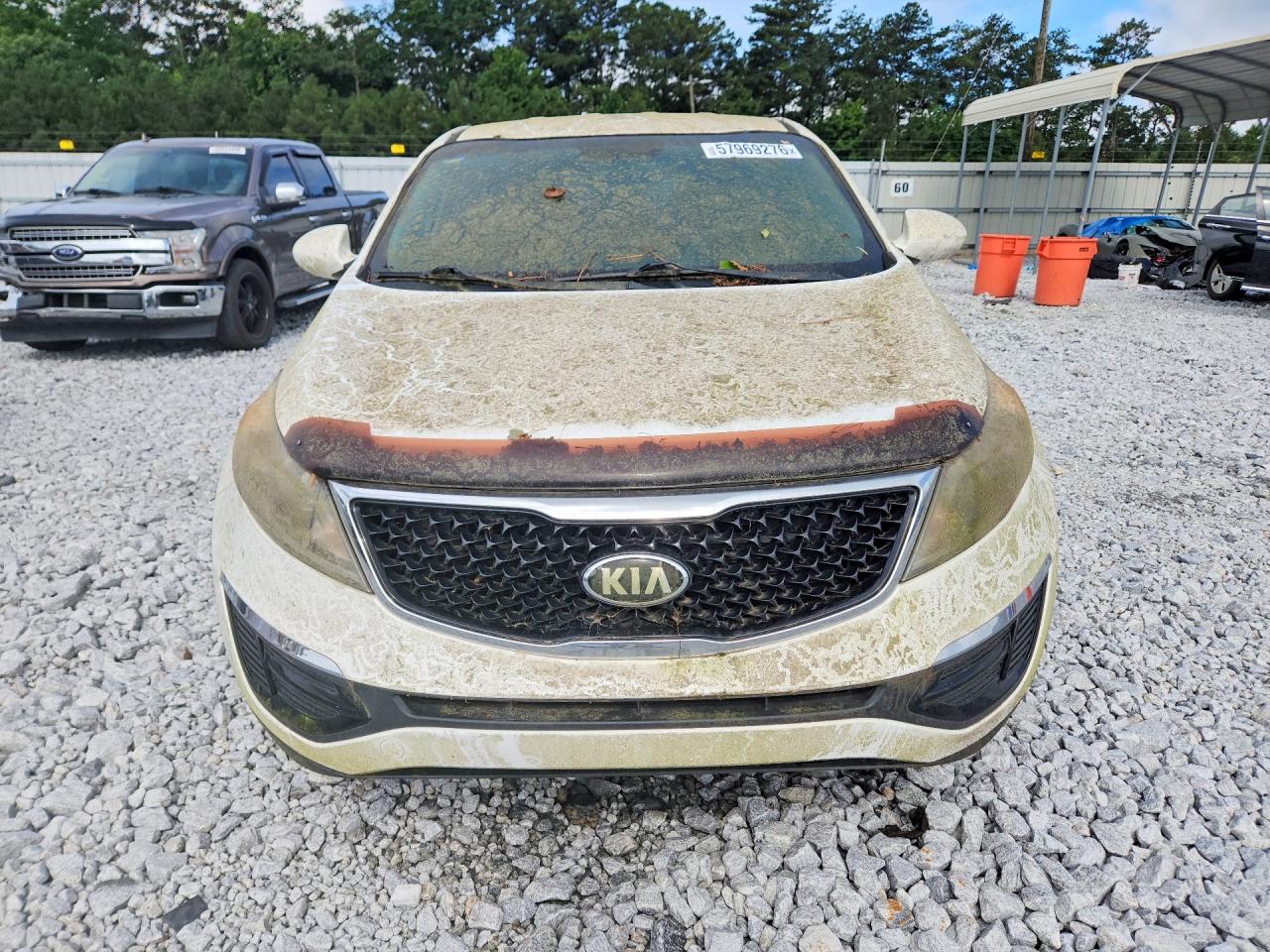 2015 Kia Sportage Lx White vin: KNDPB3AC5F7691075