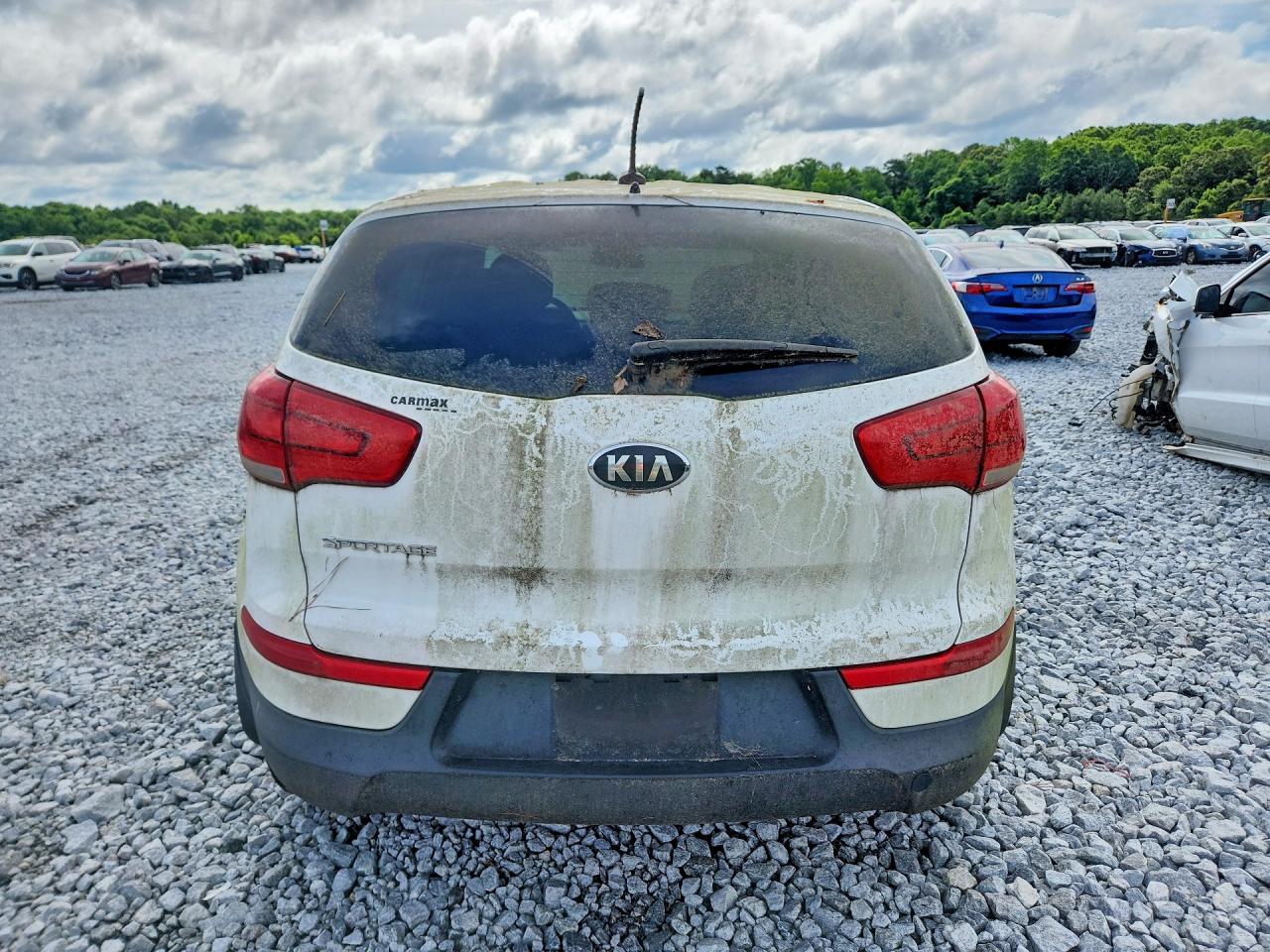 2015 Kia Sportage Lx White vin: KNDPB3AC5F7691075