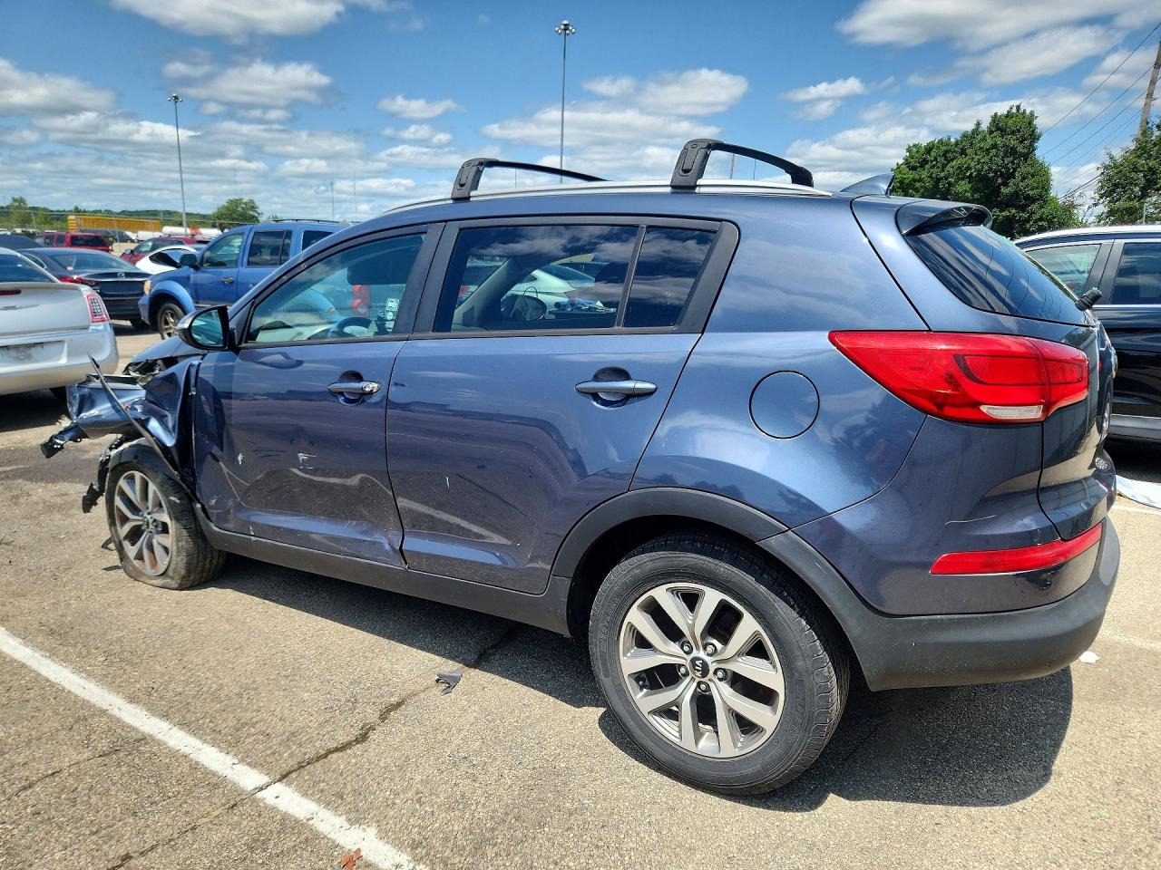 2015 Kia Sportage Lx Blue vin: KNDPB3AC5F7719831