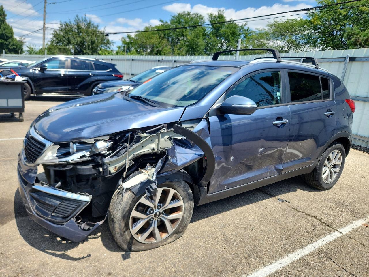 2015 Kia Sportage Lx Blue vin: KNDPB3AC5F7719831