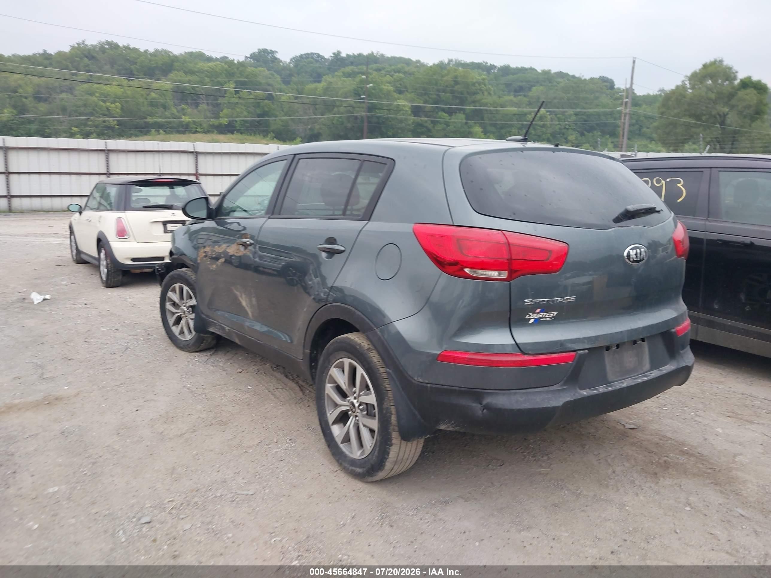 2014 Kia Sportage Lx Blue vin: KNDPB3AC6E7574331
