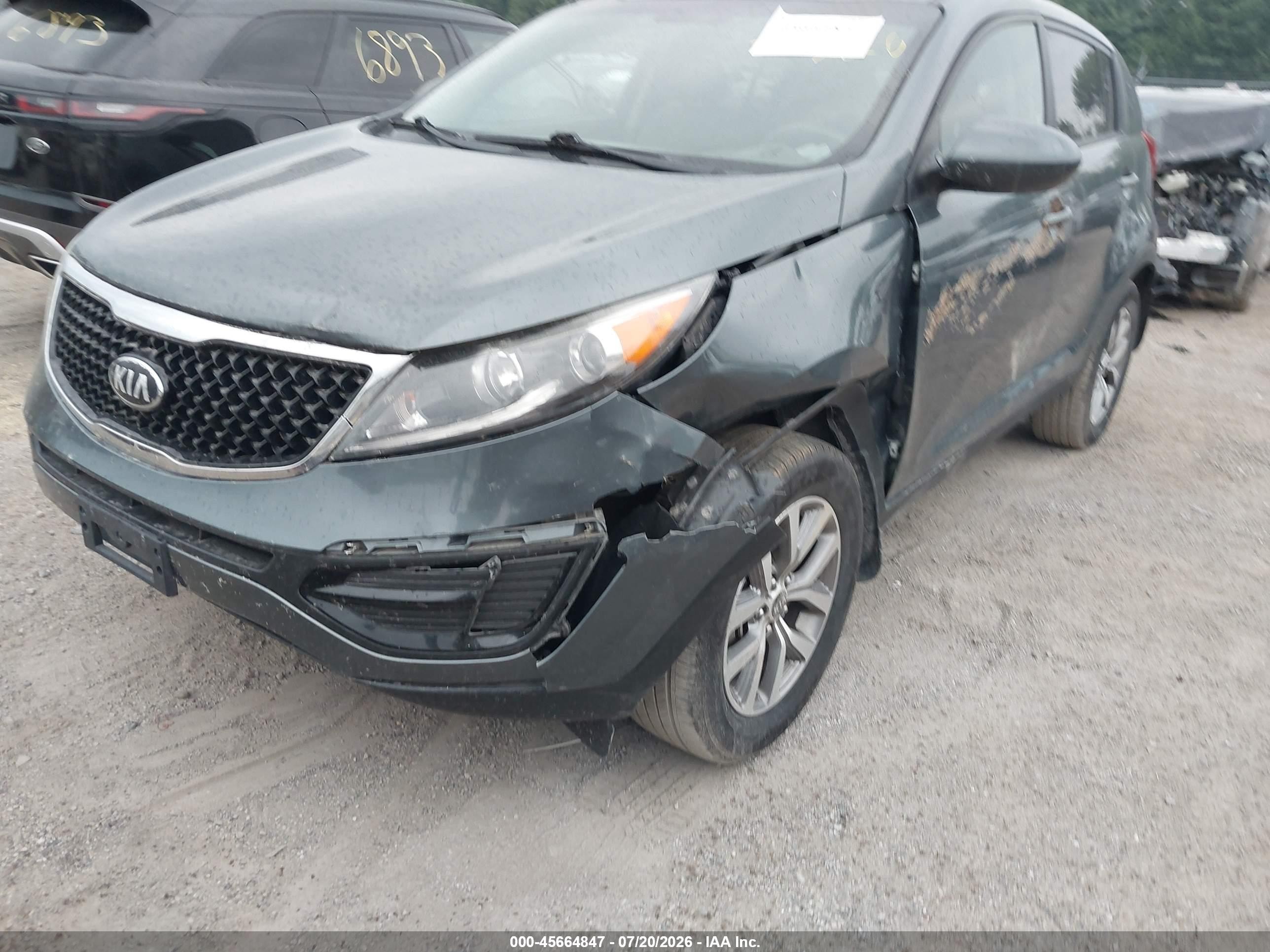 2014 Kia Sportage Lx Blue vin: KNDPB3AC6E7574331