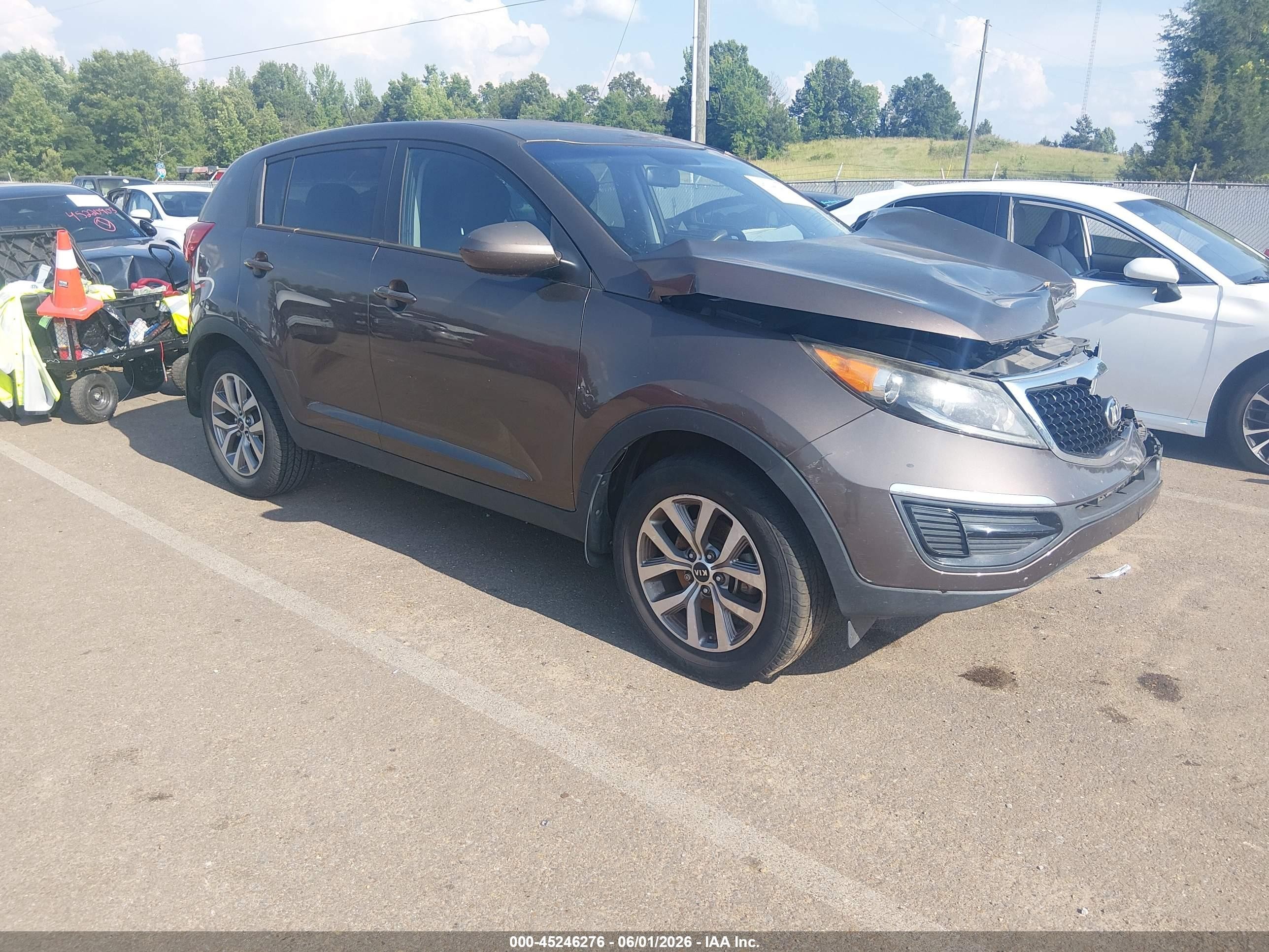 2014 Kia Sportage Lx Brown vin: KNDPB3AC6E7600233