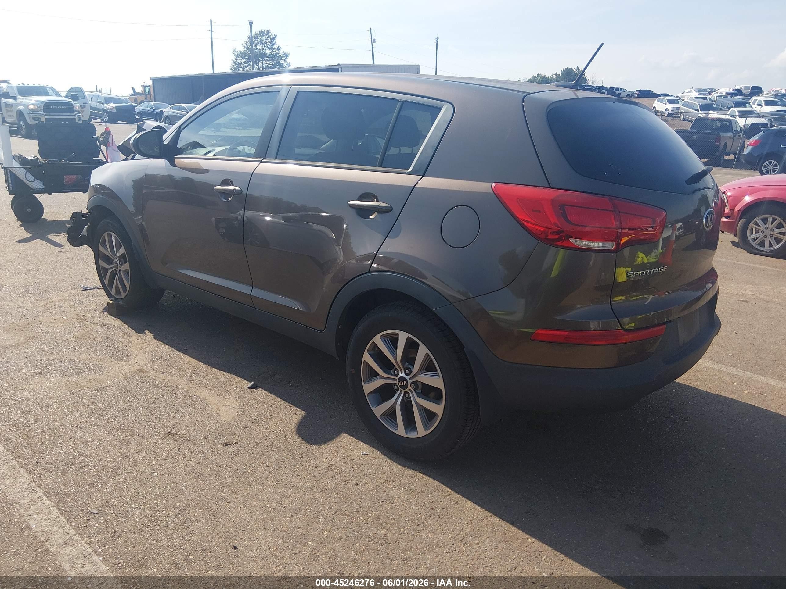 2014 Kia Sportage Lx Brown vin: KNDPB3AC6E7600233