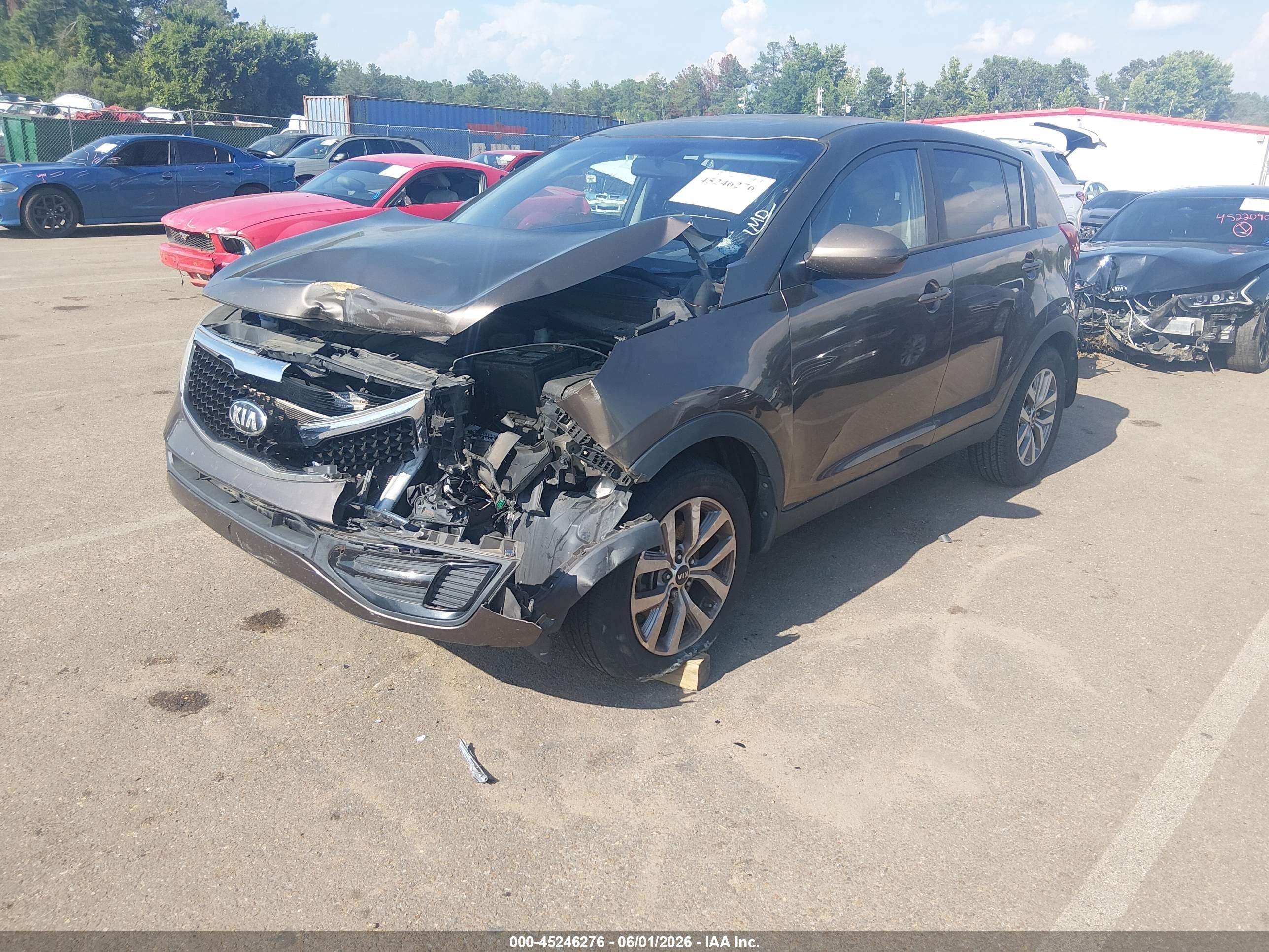 2014 Kia Sportage Lx Brown vin: KNDPB3AC6E7600233
