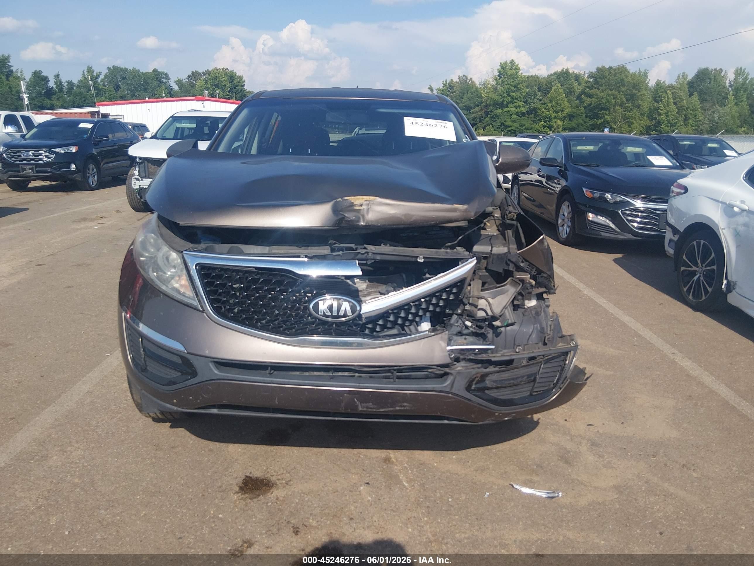 2014 Kia Sportage Lx Brown vin: KNDPB3AC6E7600233