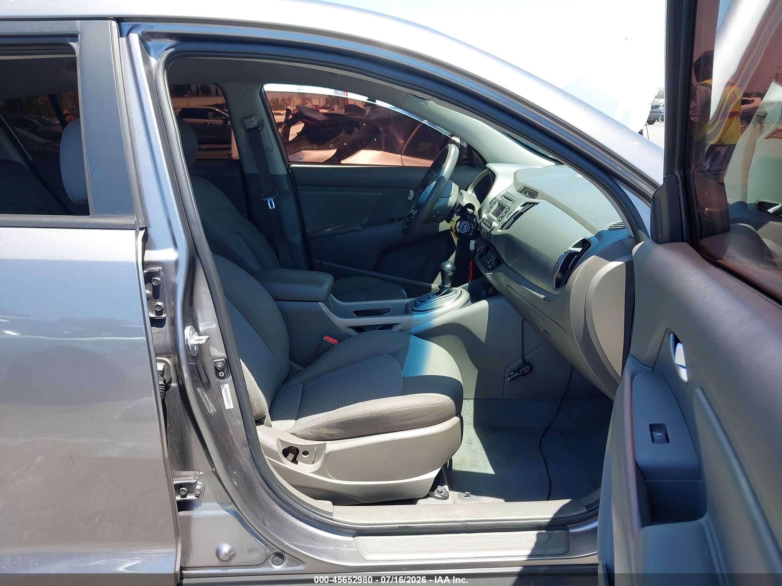 2014 Kia Sportage Lx Gray vin: KNDPB3AC6E7602029