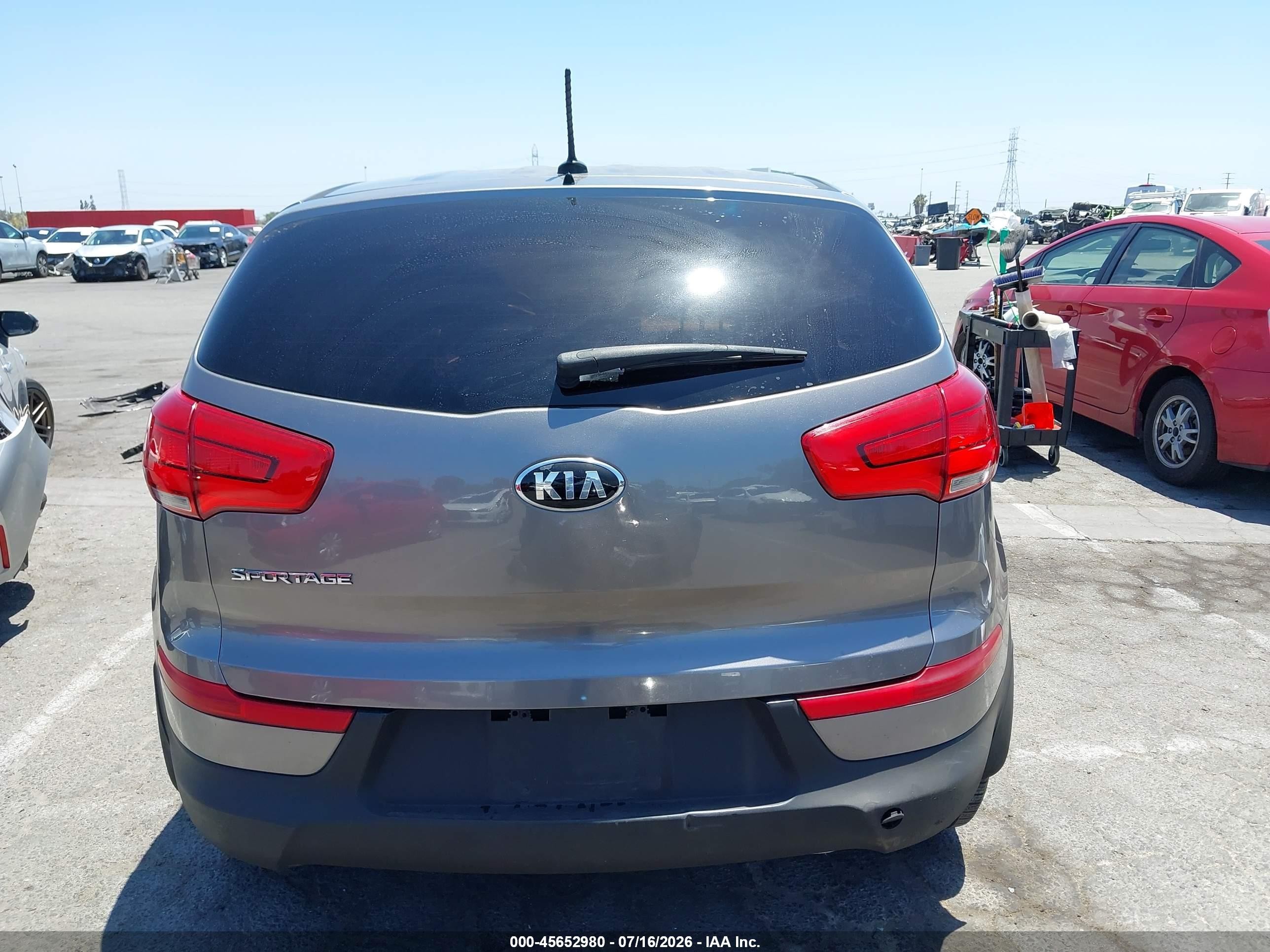 2014 Kia Sportage Lx Gray vin: KNDPB3AC6E7602029