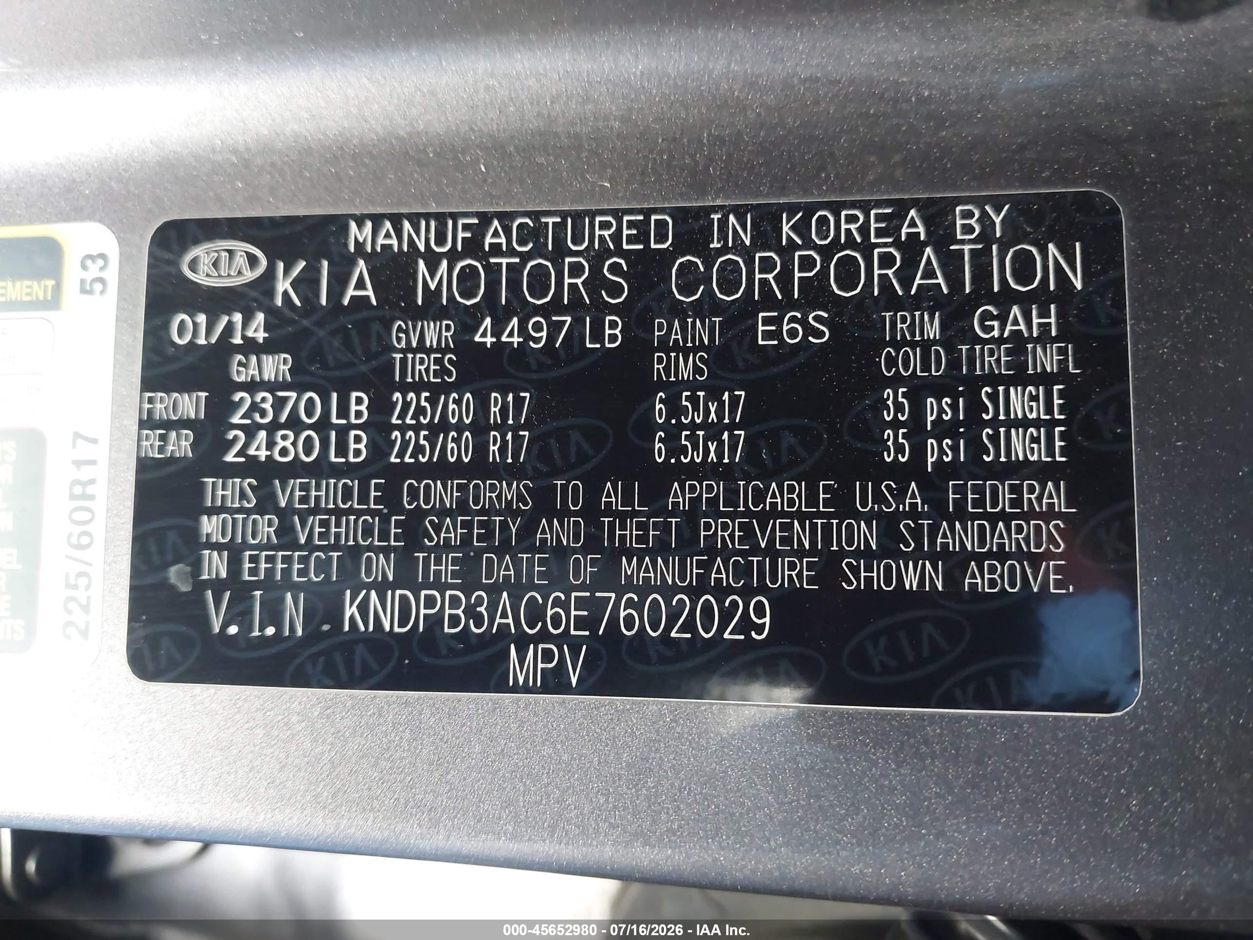 2014 Kia Sportage Lx Gray vin: KNDPB3AC6E7602029