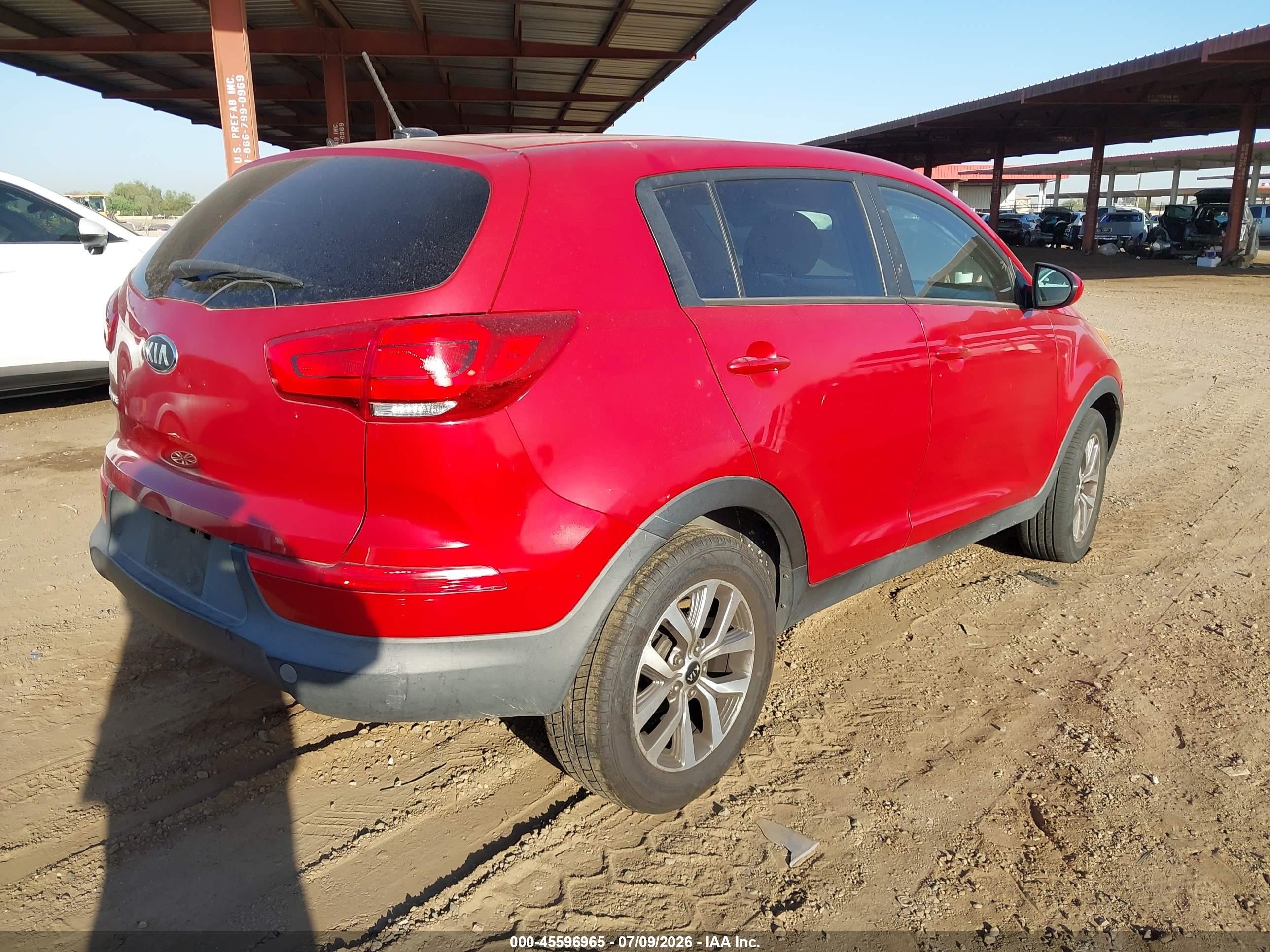 2014 Kia Sportage Lx Red vin: KNDPB3AC6E7644698