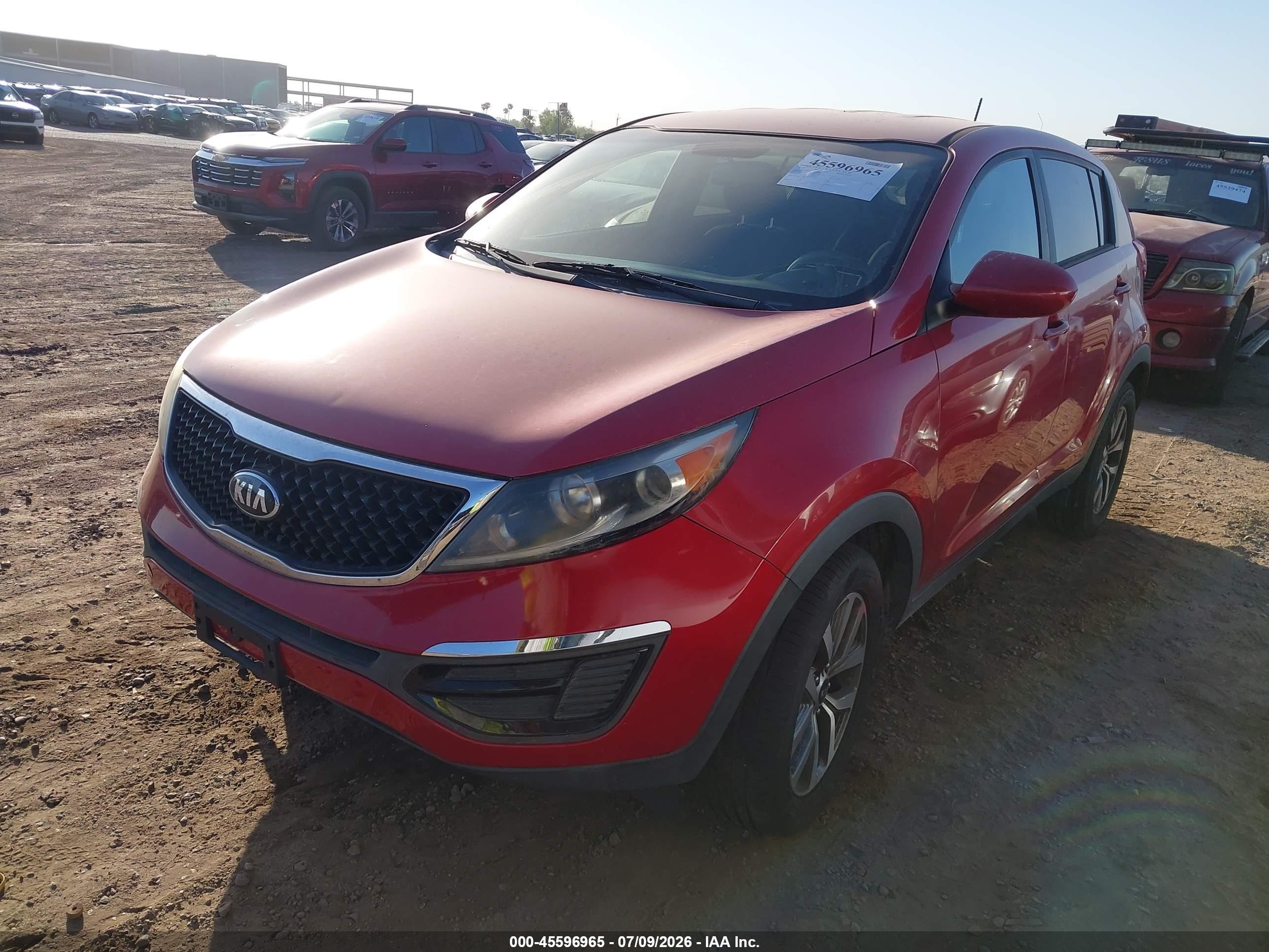 2014 Kia Sportage Lx Red vin: KNDPB3AC6E7644698