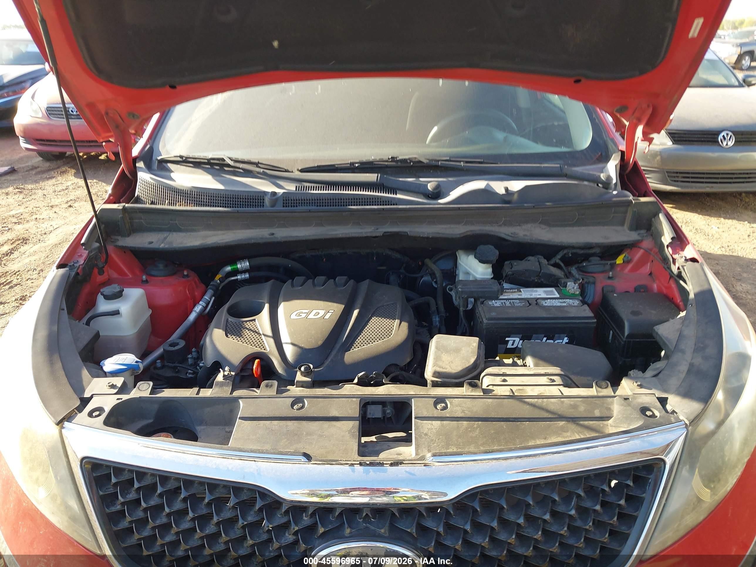 2014 Kia Sportage Lx Red vin: KNDPB3AC6E7644698