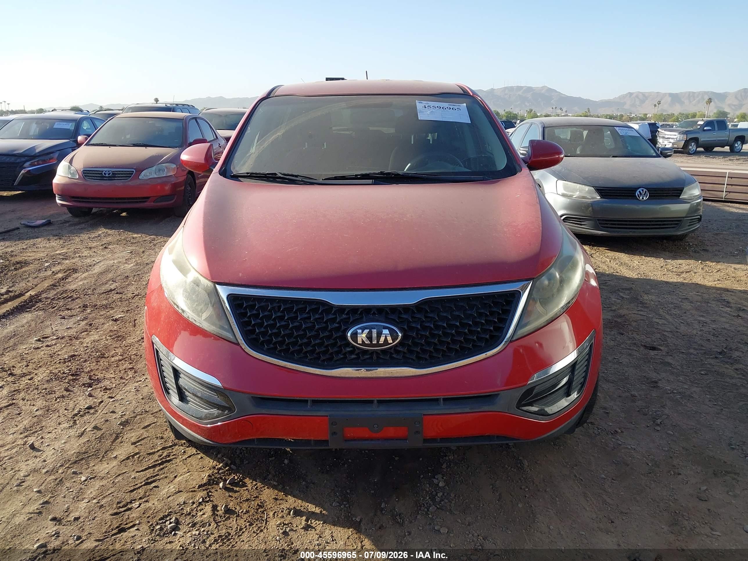 2014 Kia Sportage Lx Red vin: KNDPB3AC6E7644698