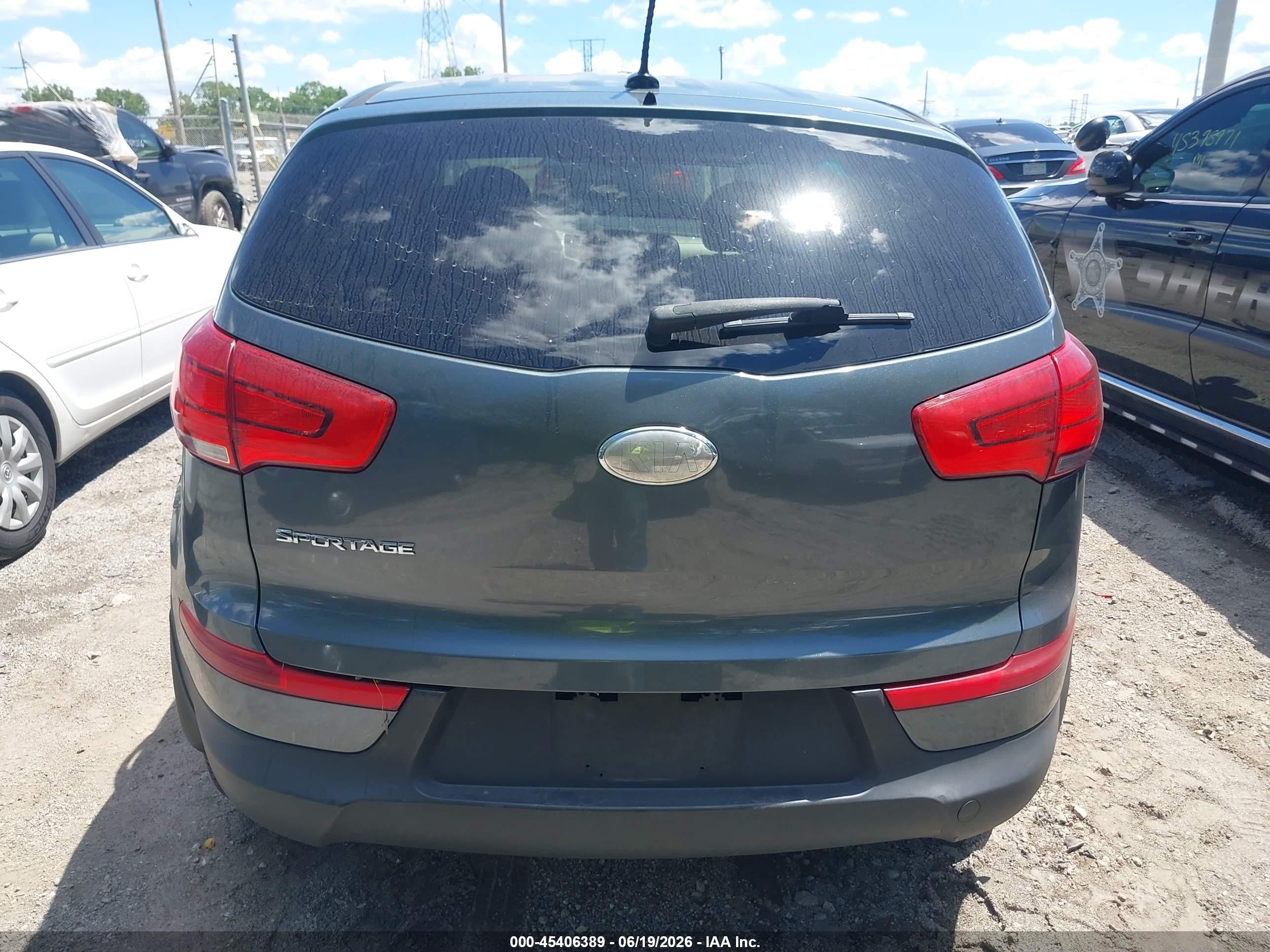 2014 Kia Sportage Lx Gray vin: KNDPB3AC6E7656866