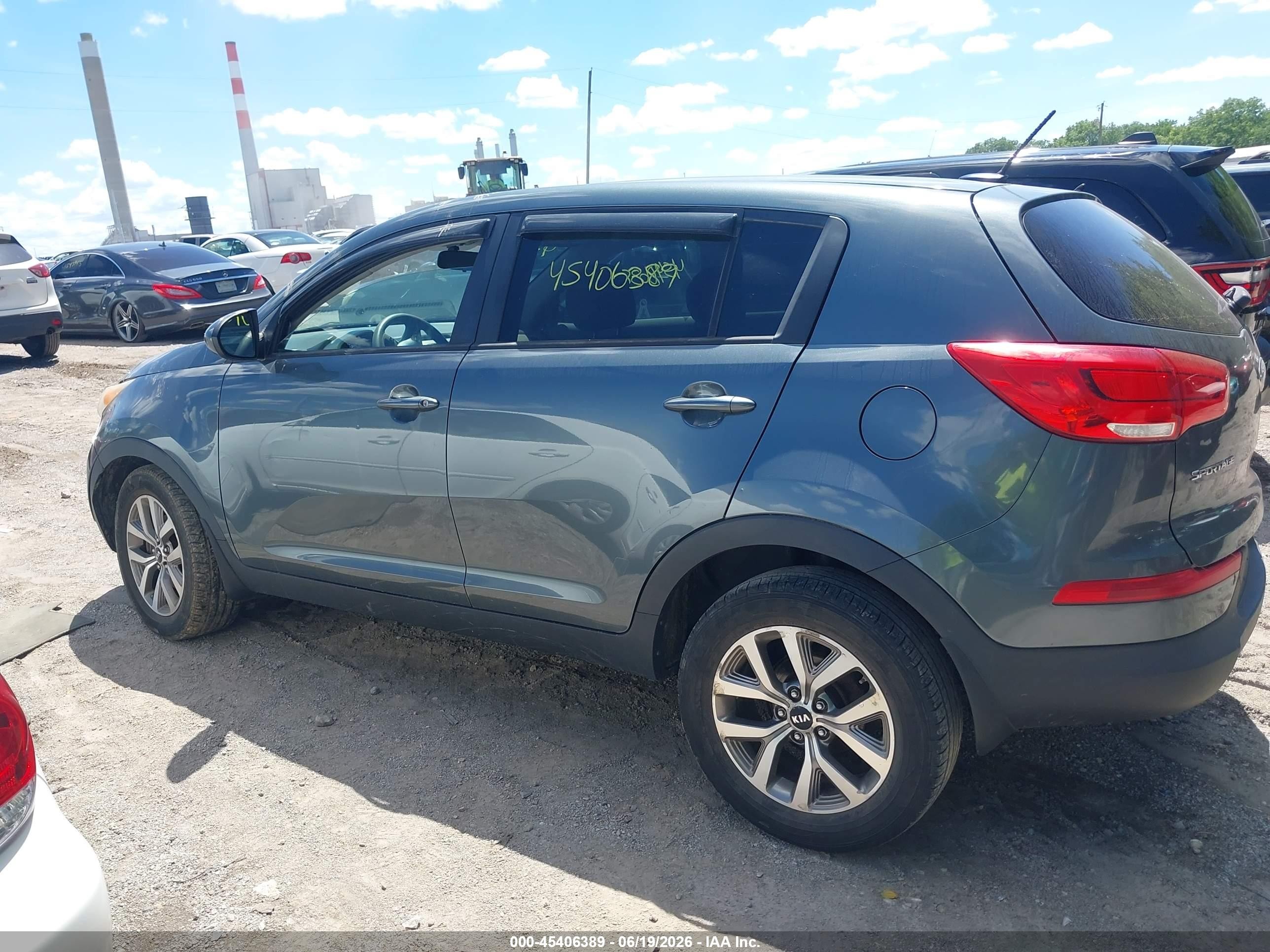2014 Kia Sportage Lx Gray vin: KNDPB3AC6E7656866
