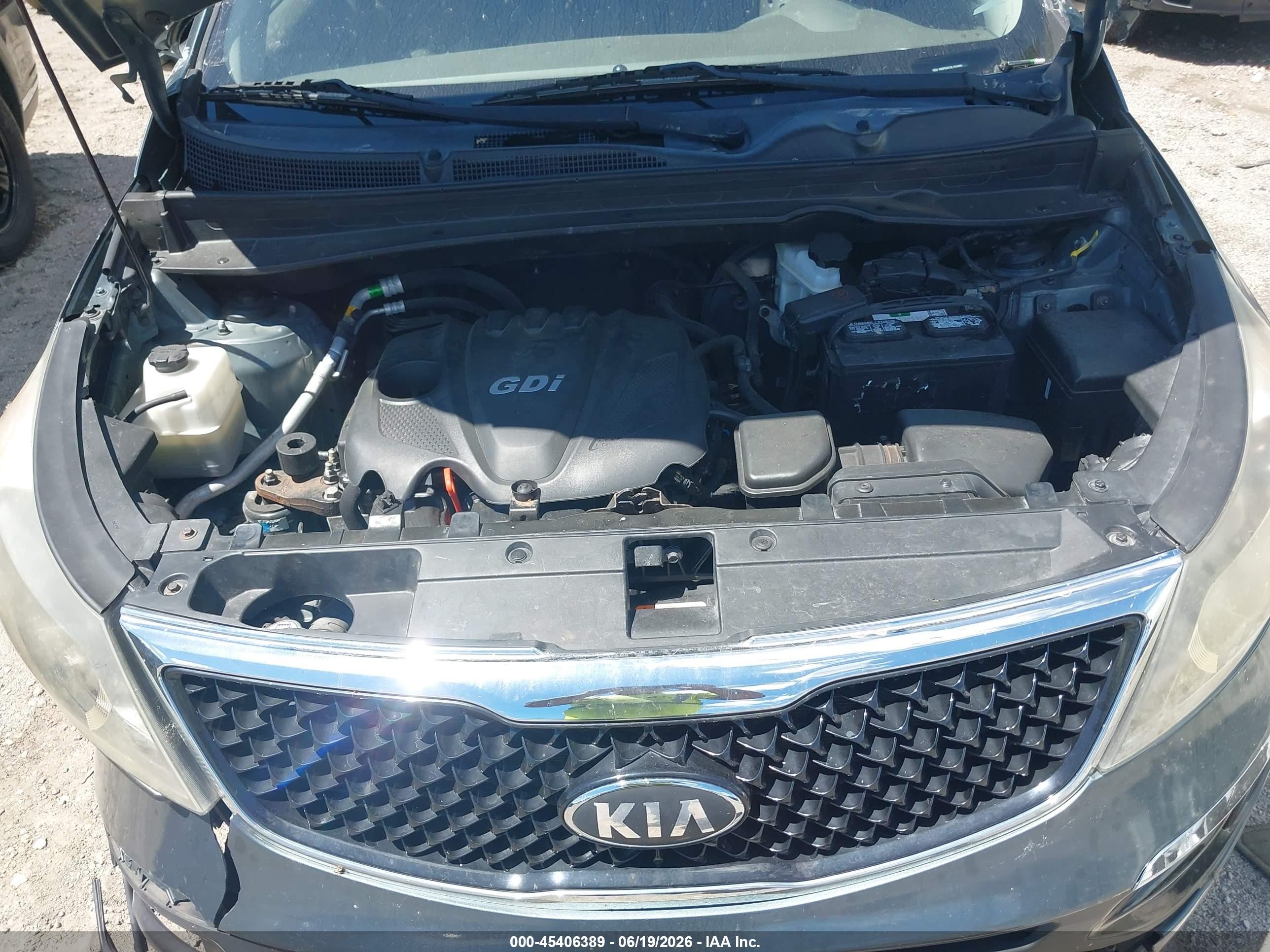 2014 Kia Sportage Lx Gray vin: KNDPB3AC6E7656866