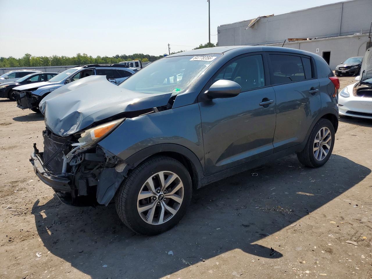 2015 Kia Sportage Lx Gray vin: KNDPB3AC6F7685723
