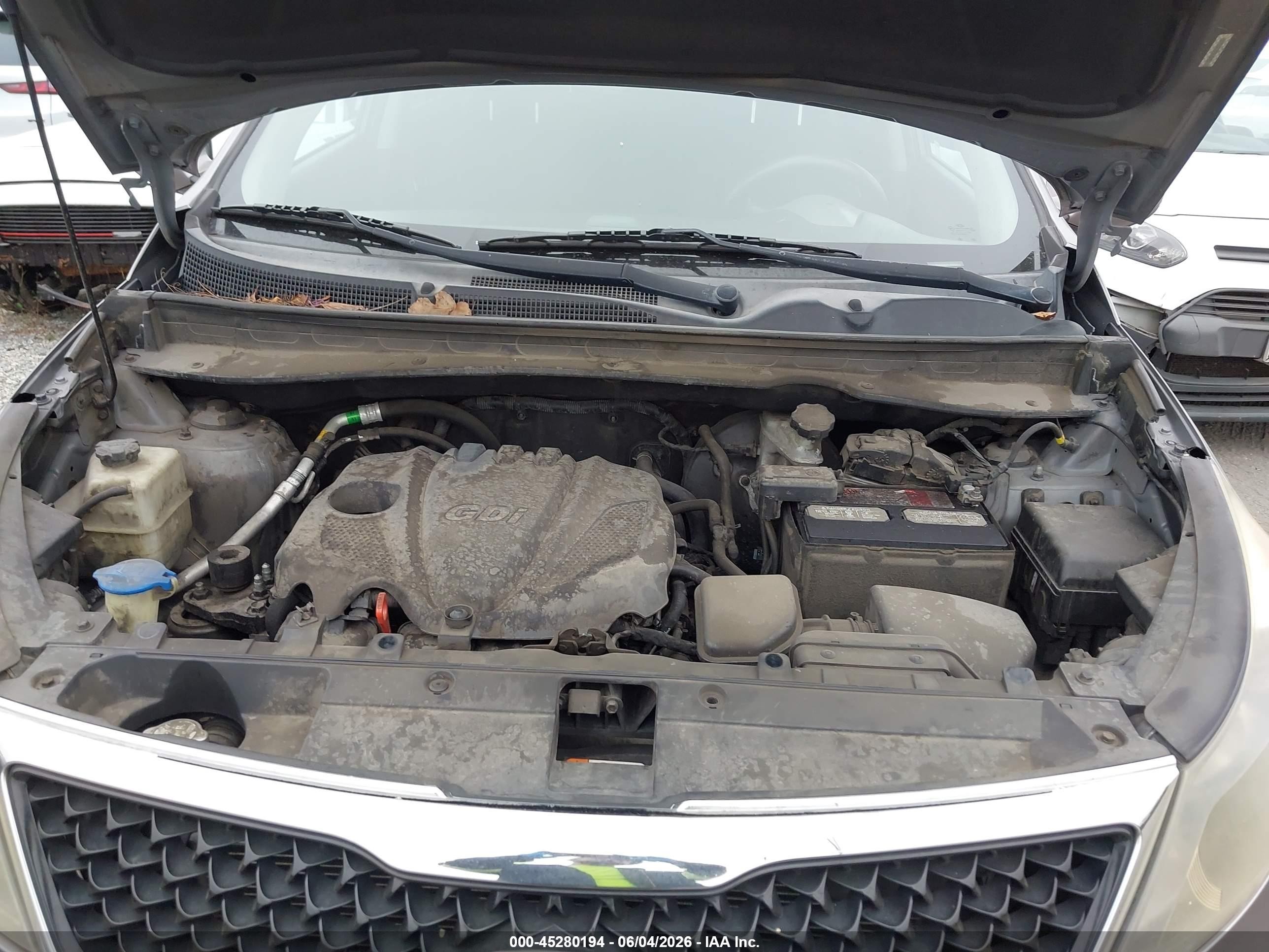 2015 Kia Sportage Lx Gray vin: KNDPB3AC6F7686113
