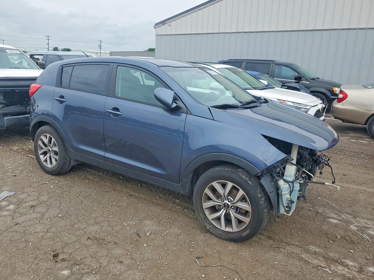 2015 Kia Sportage Lx Blue vin: KNDPB3AC6F7724908