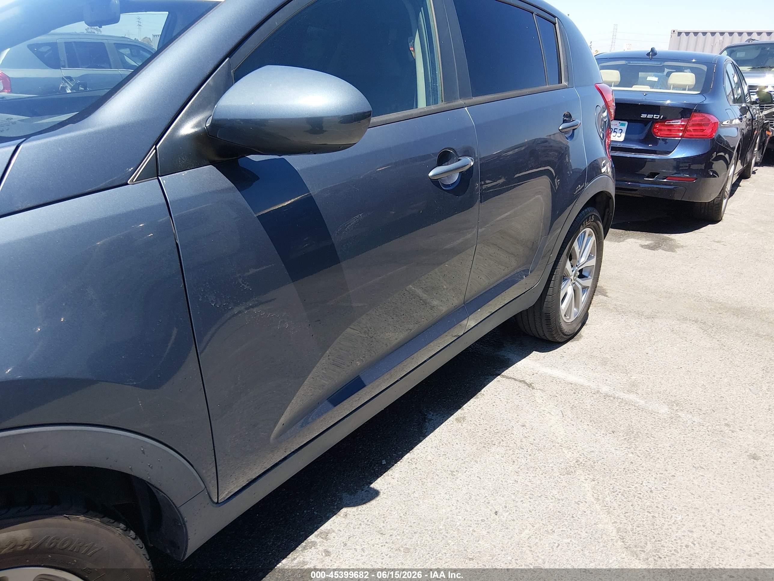 2015 Kia Sportage Lx Blue vin: KNDPB3AC6F7728957