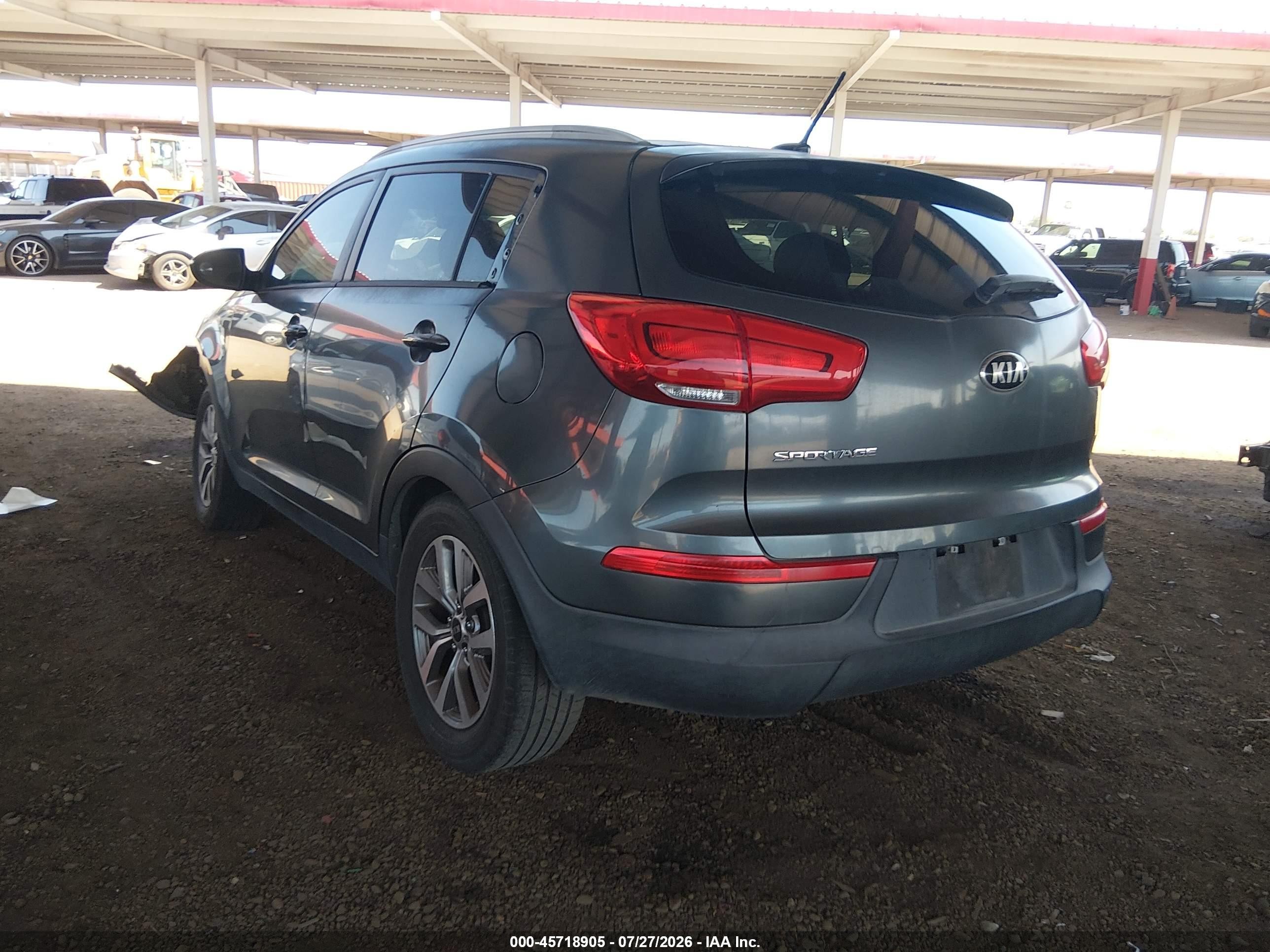 2015 Kia Sportage Lx Серый vin: KNDPB3AC6F7754118