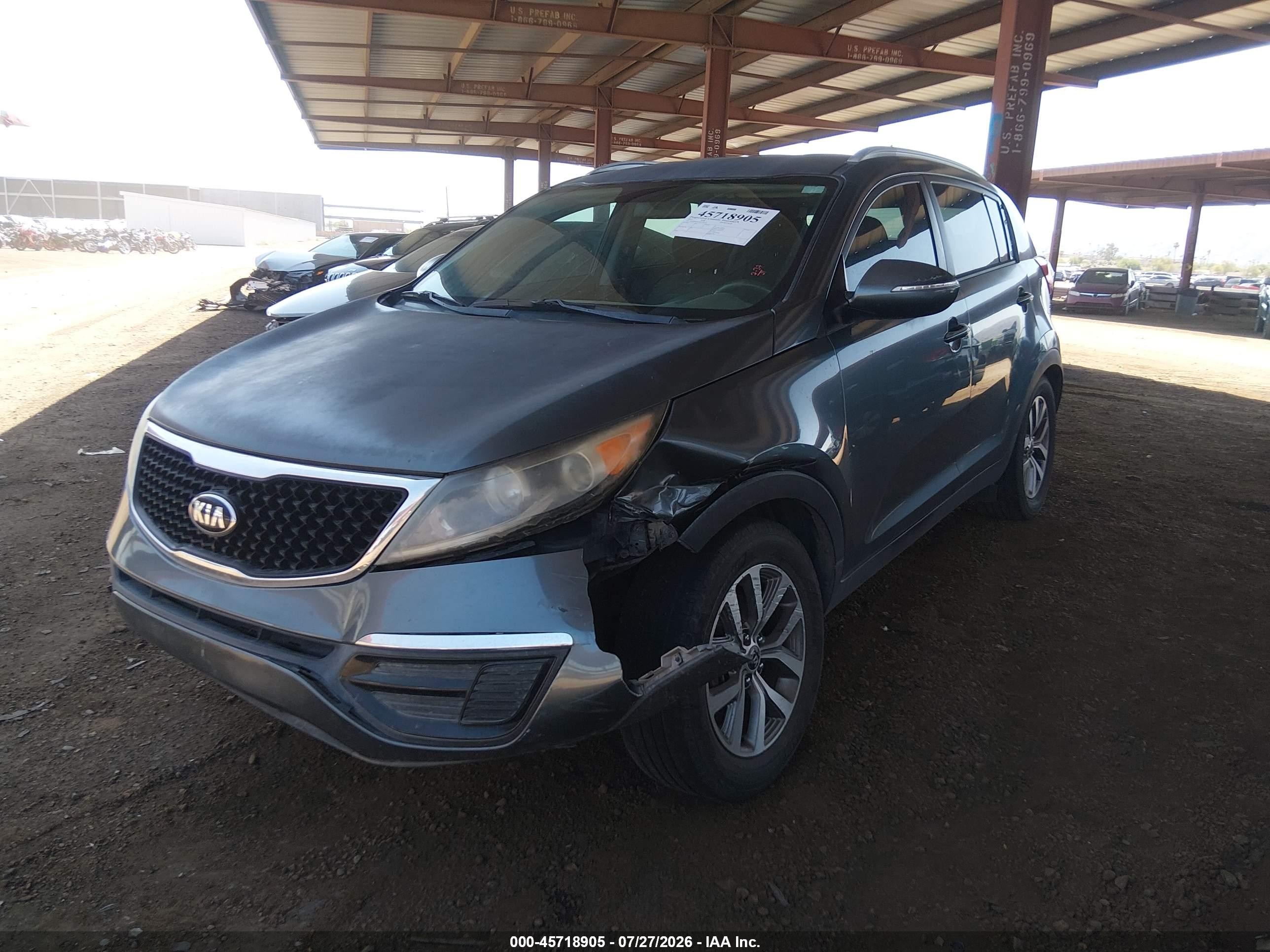 2015 Kia Sportage Lx Серый vin: KNDPB3AC6F7754118