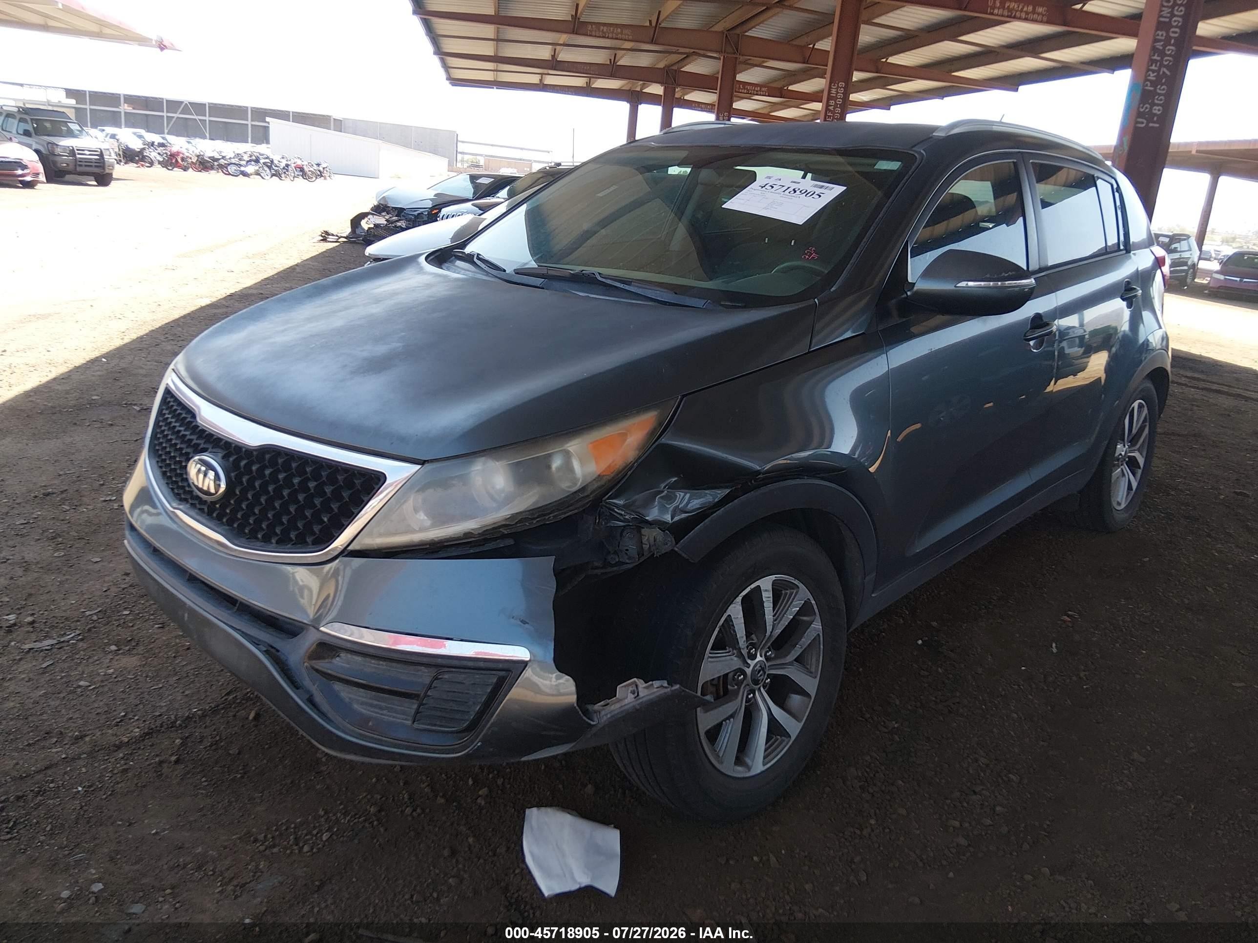 2015 Kia Sportage Lx Серый vin: KNDPB3AC6F7754118