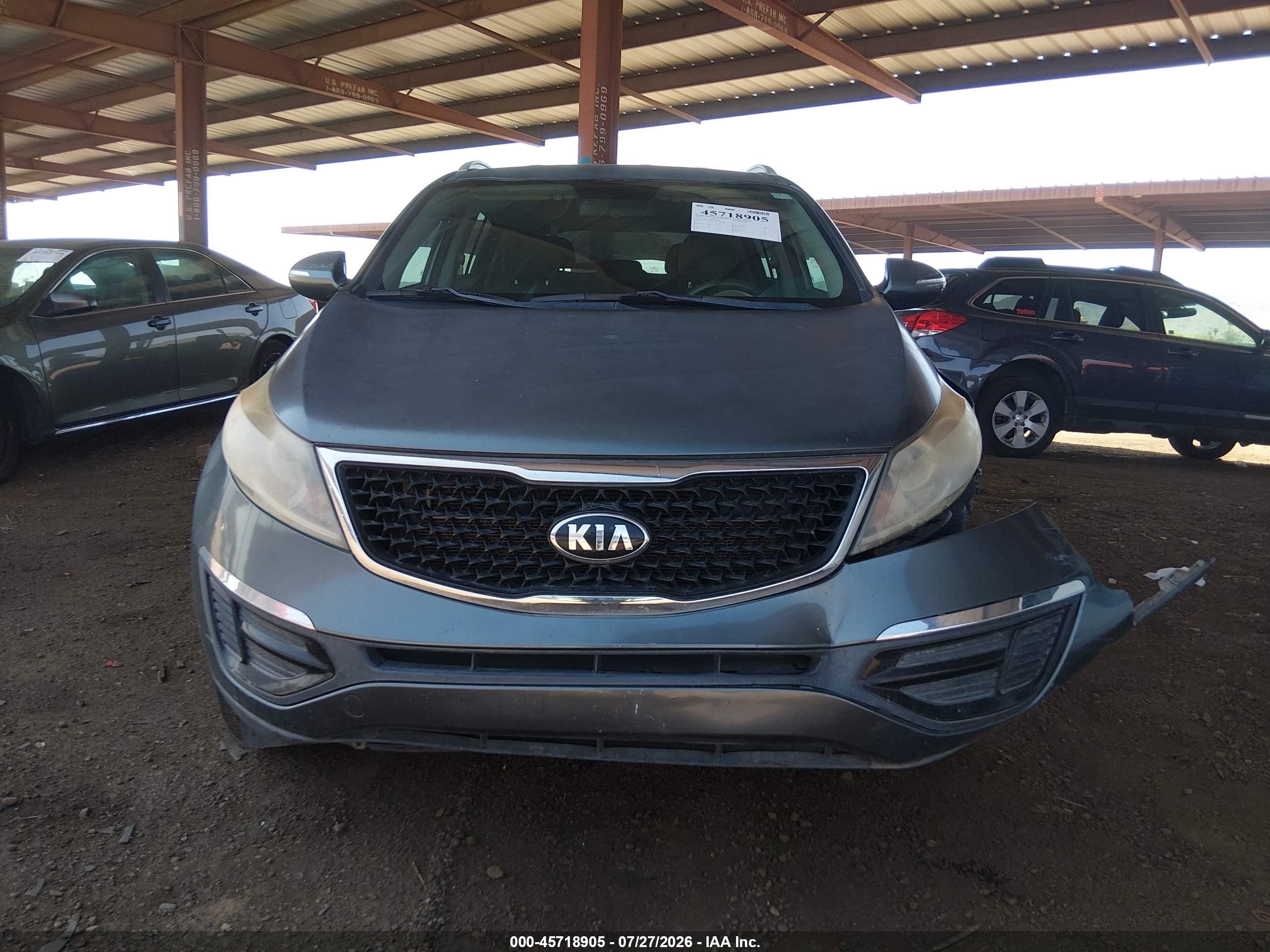 2015 Kia Sportage Lx Серый vin: KNDPB3AC6F7754118