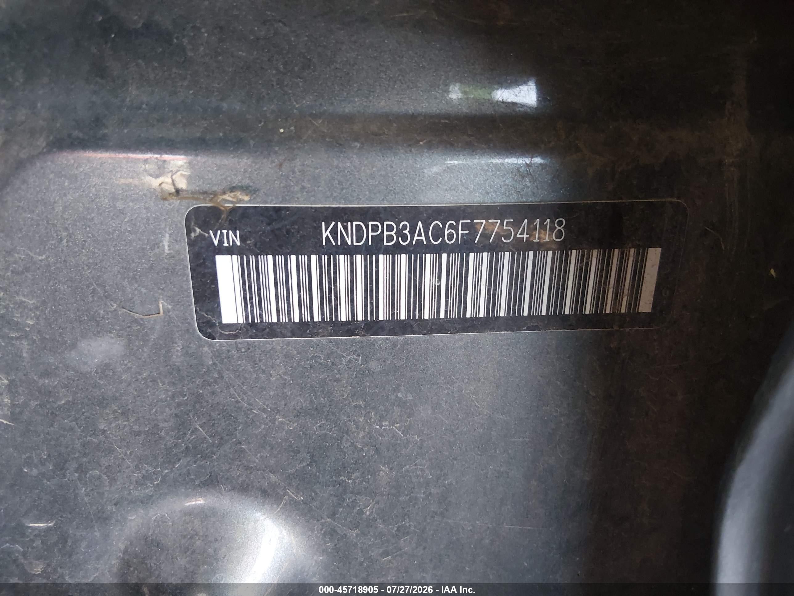 2015 Kia Sportage Lx Серый vin: KNDPB3AC6F7754118