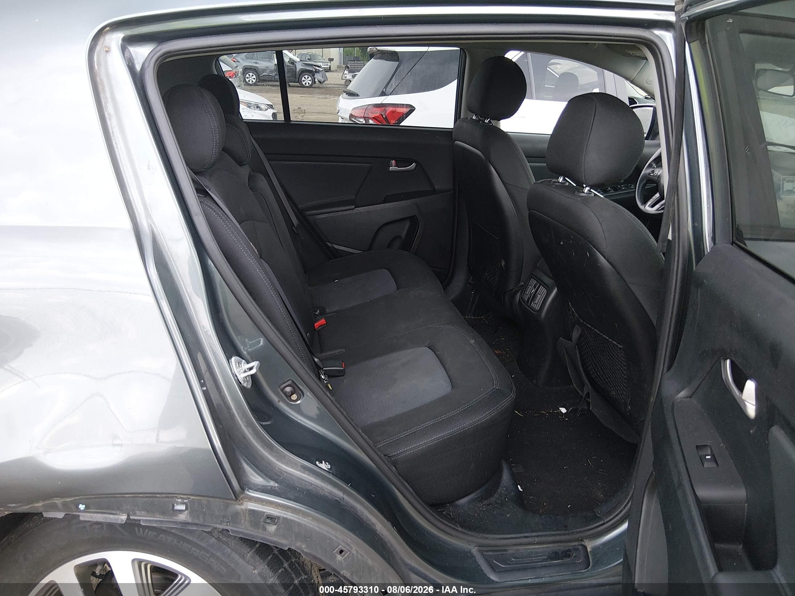2015 Kia Sportage Lx Gray vin: KNDPB3AC6F7763207