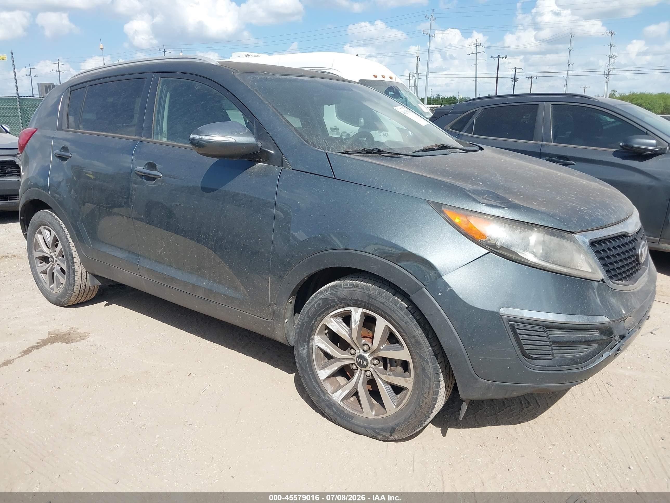 2015 Kia Sportage Lx Gray vin: KNDPB3AC6F7764874