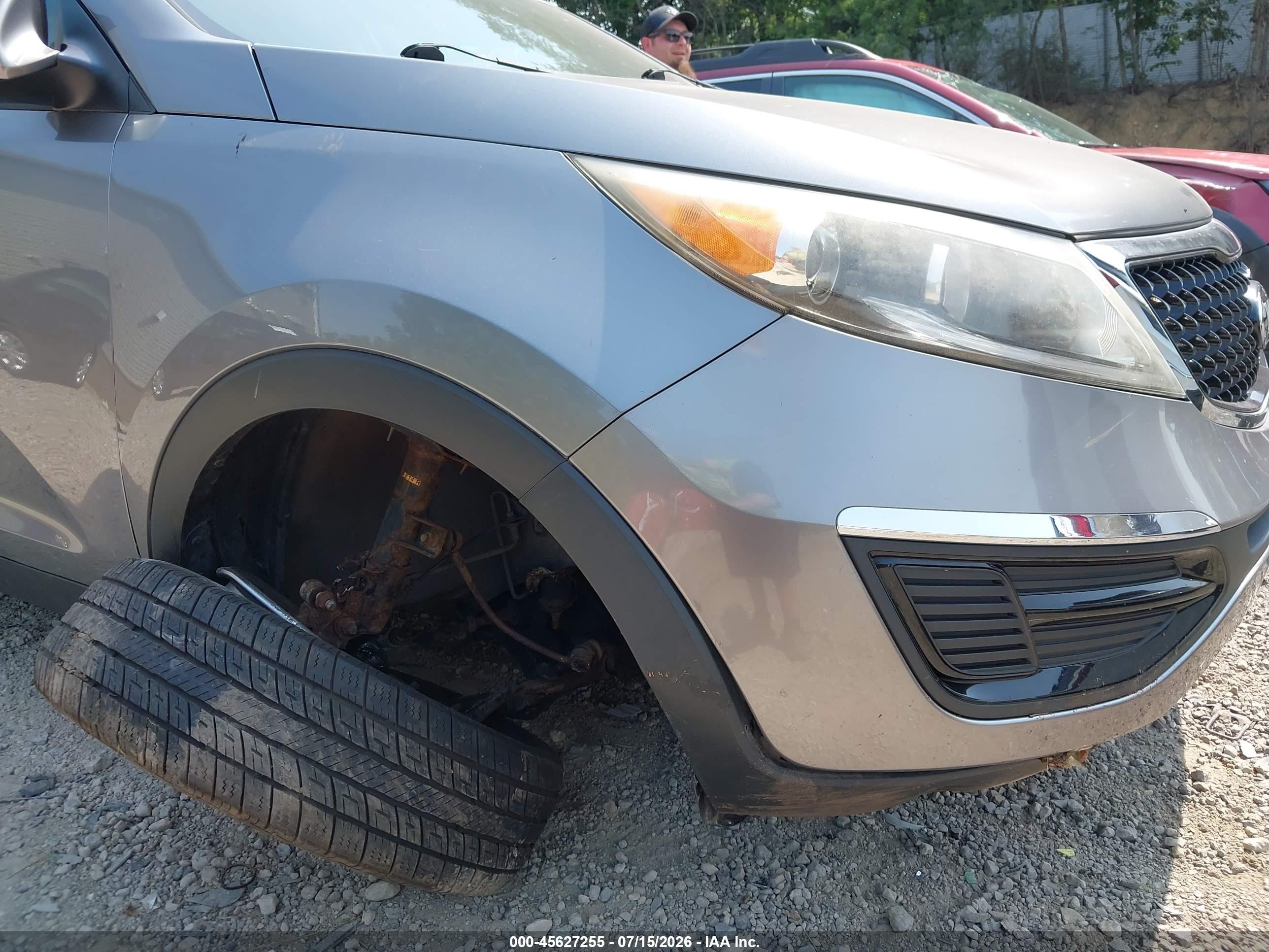 2015 Kia Sportage Lx Gray vin: KNDPB3AC6F7792528