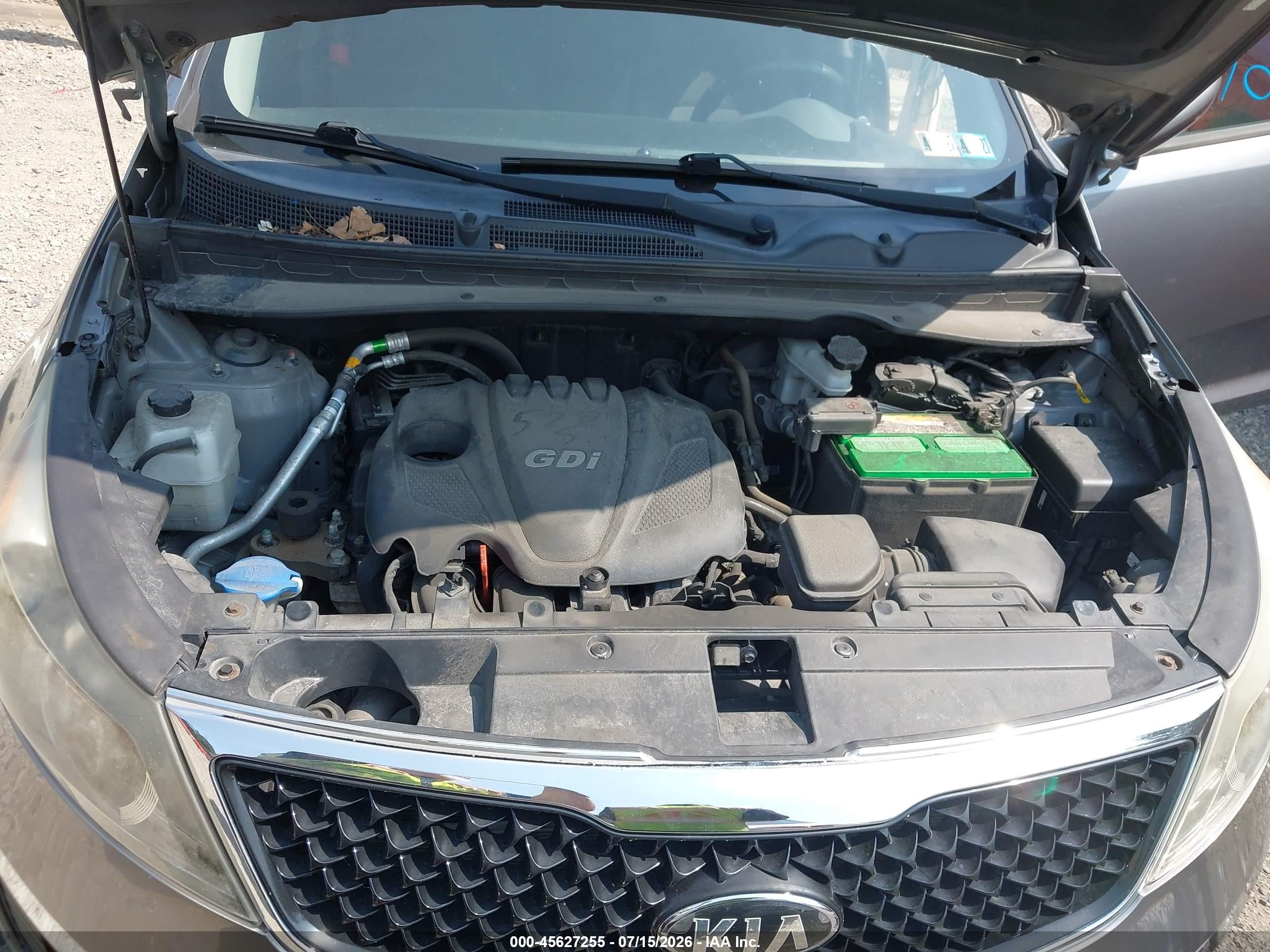 2015 Kia Sportage Lx Gray vin: KNDPB3AC6F7792528