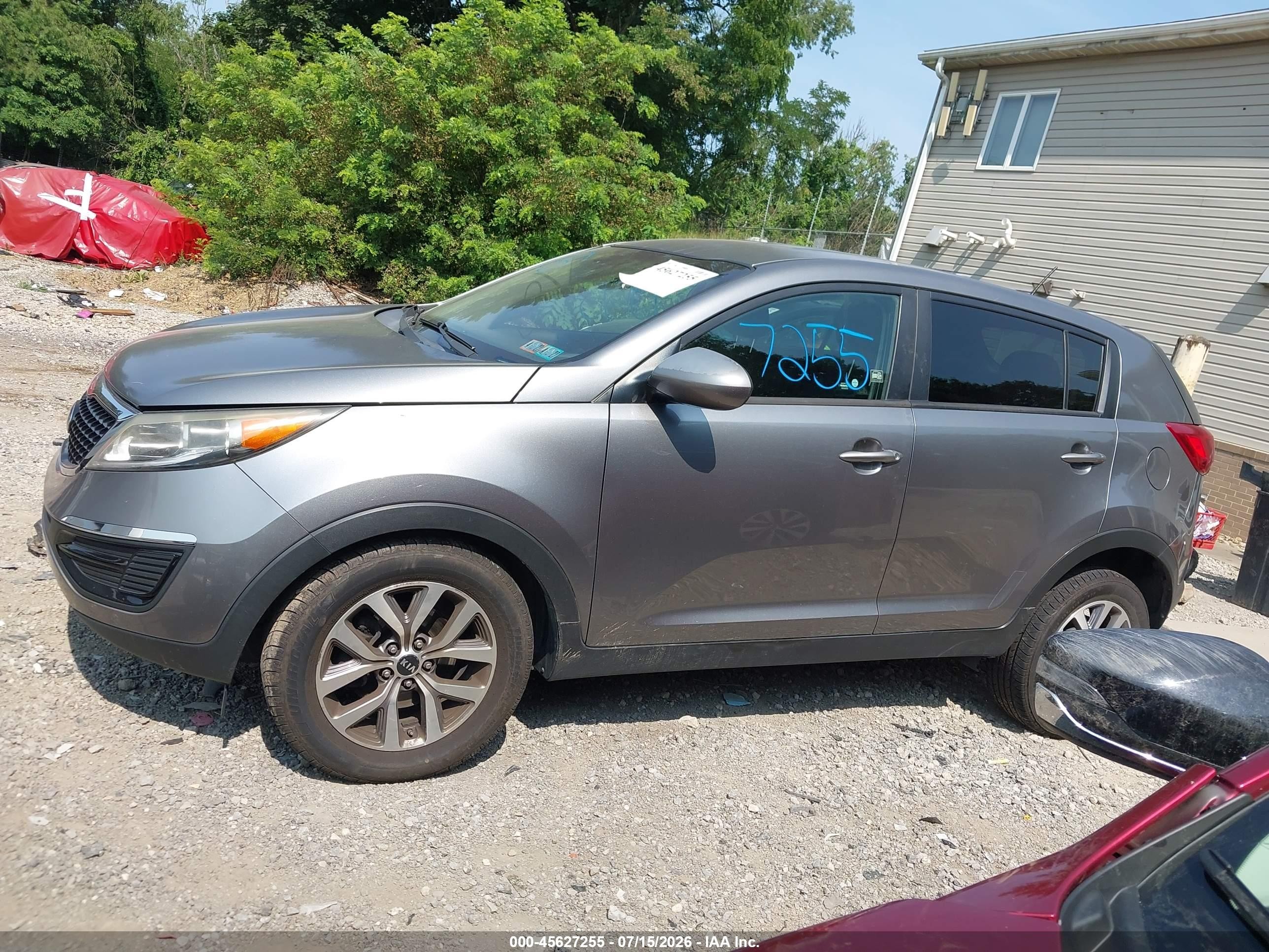 2015 Kia Sportage Lx Gray vin: KNDPB3AC6F7792528