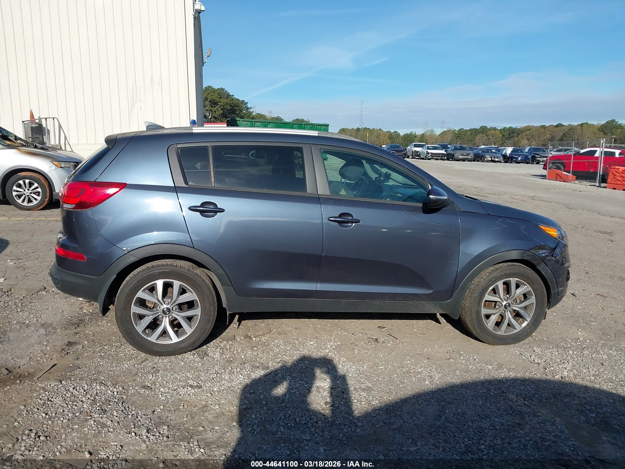2014 Kia Sportage Lx Gray vin: KNDPB3AC7E7557229
