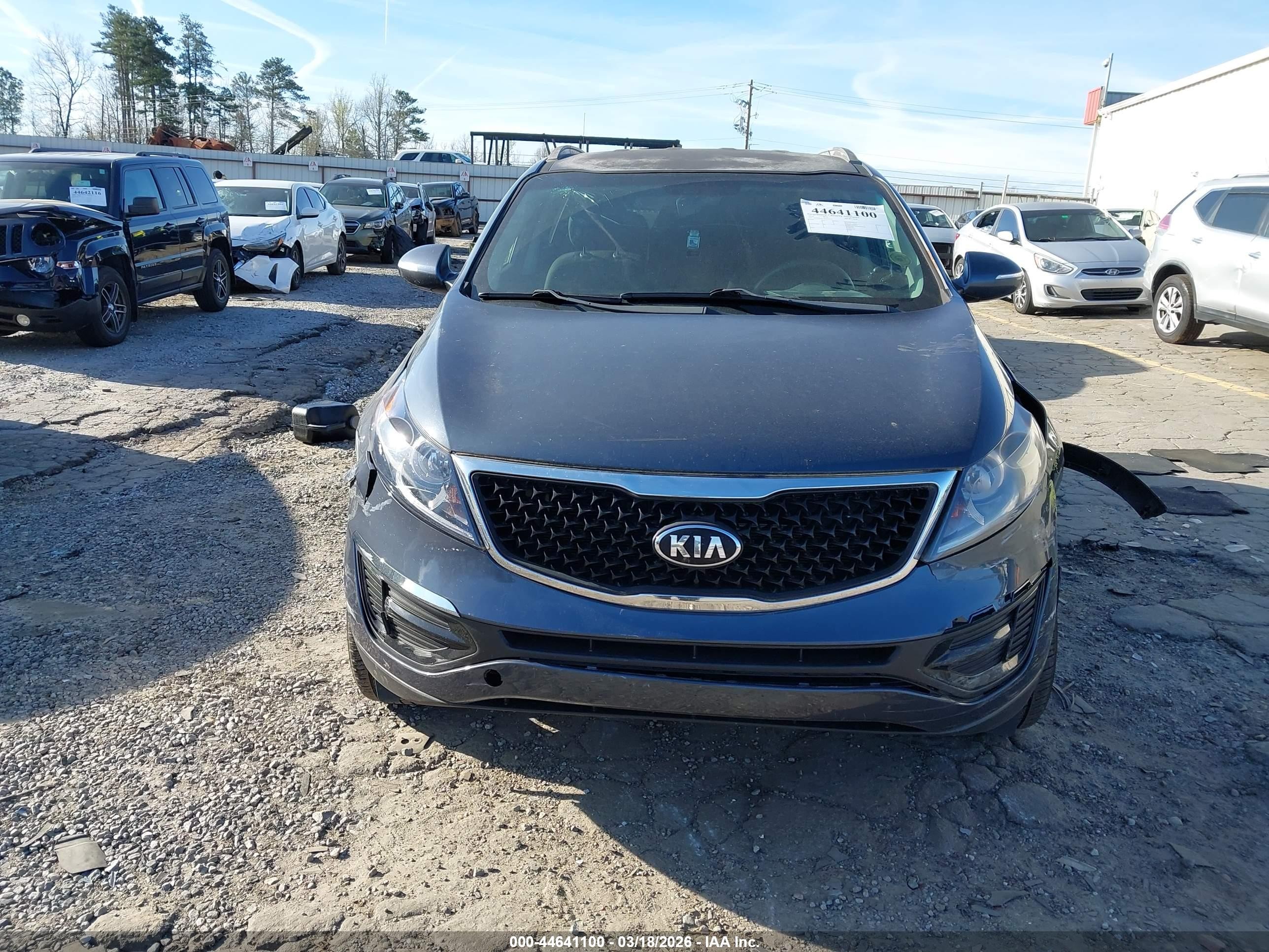 2014 Kia Sportage Lx Gray vin: KNDPB3AC7E7557229