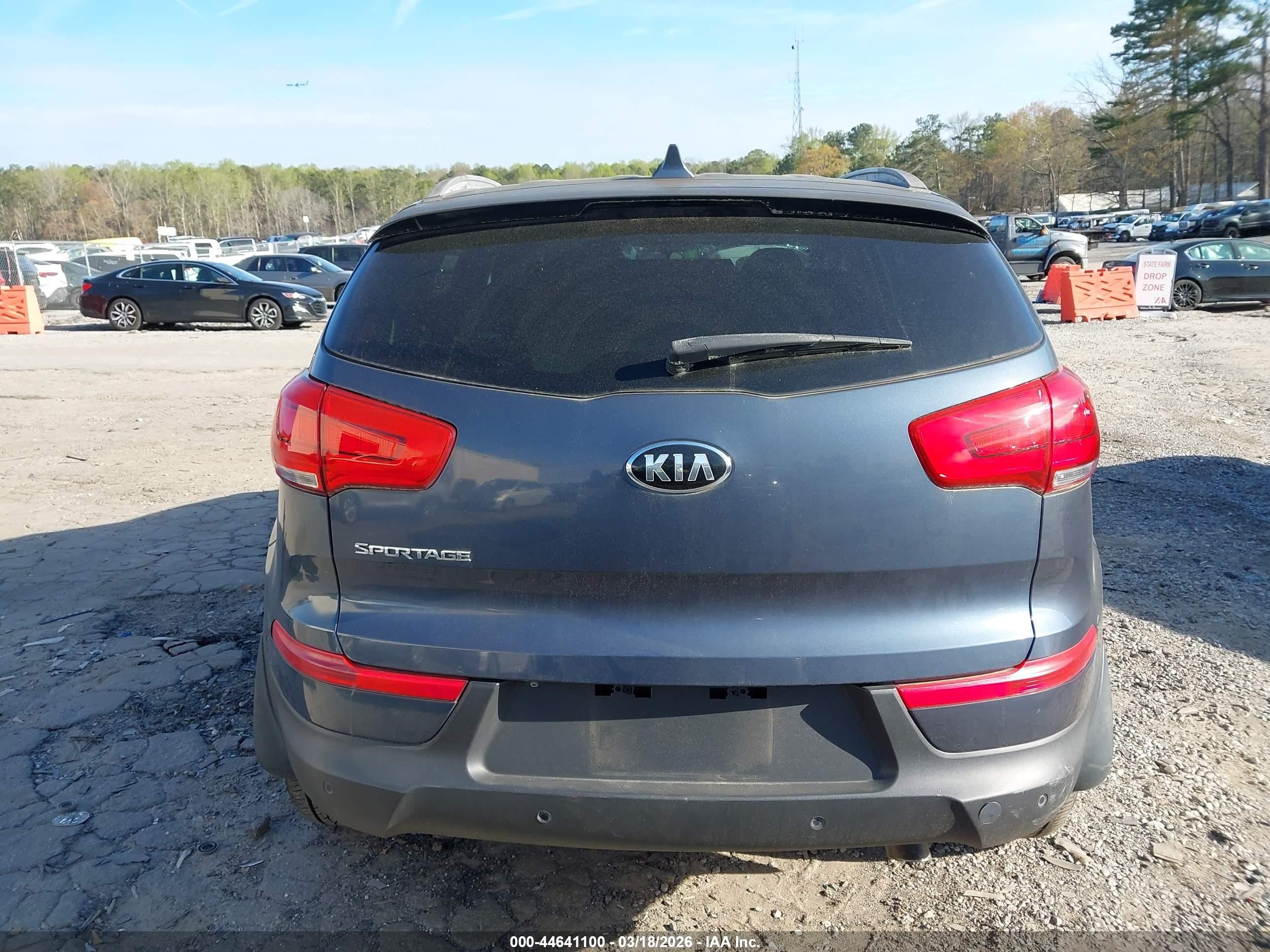 2014 Kia Sportage Lx Gray vin: KNDPB3AC7E7557229