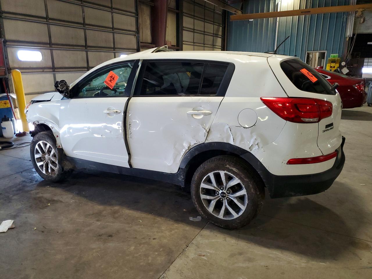 2014 Kia Sportage Lx White vin: KNDPB3AC7E7575049