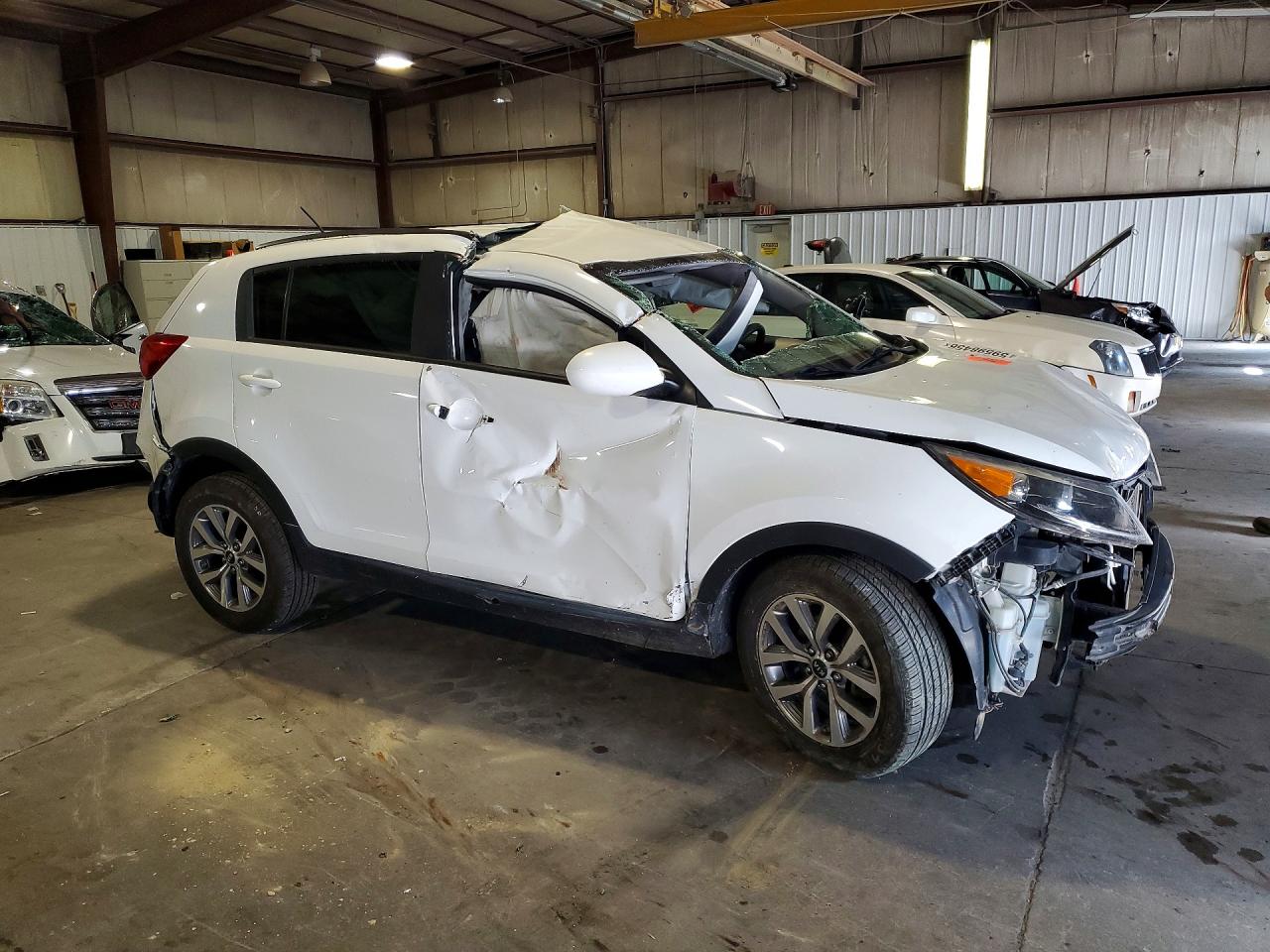 2014 Kia Sportage Lx White vin: KNDPB3AC7E7575049