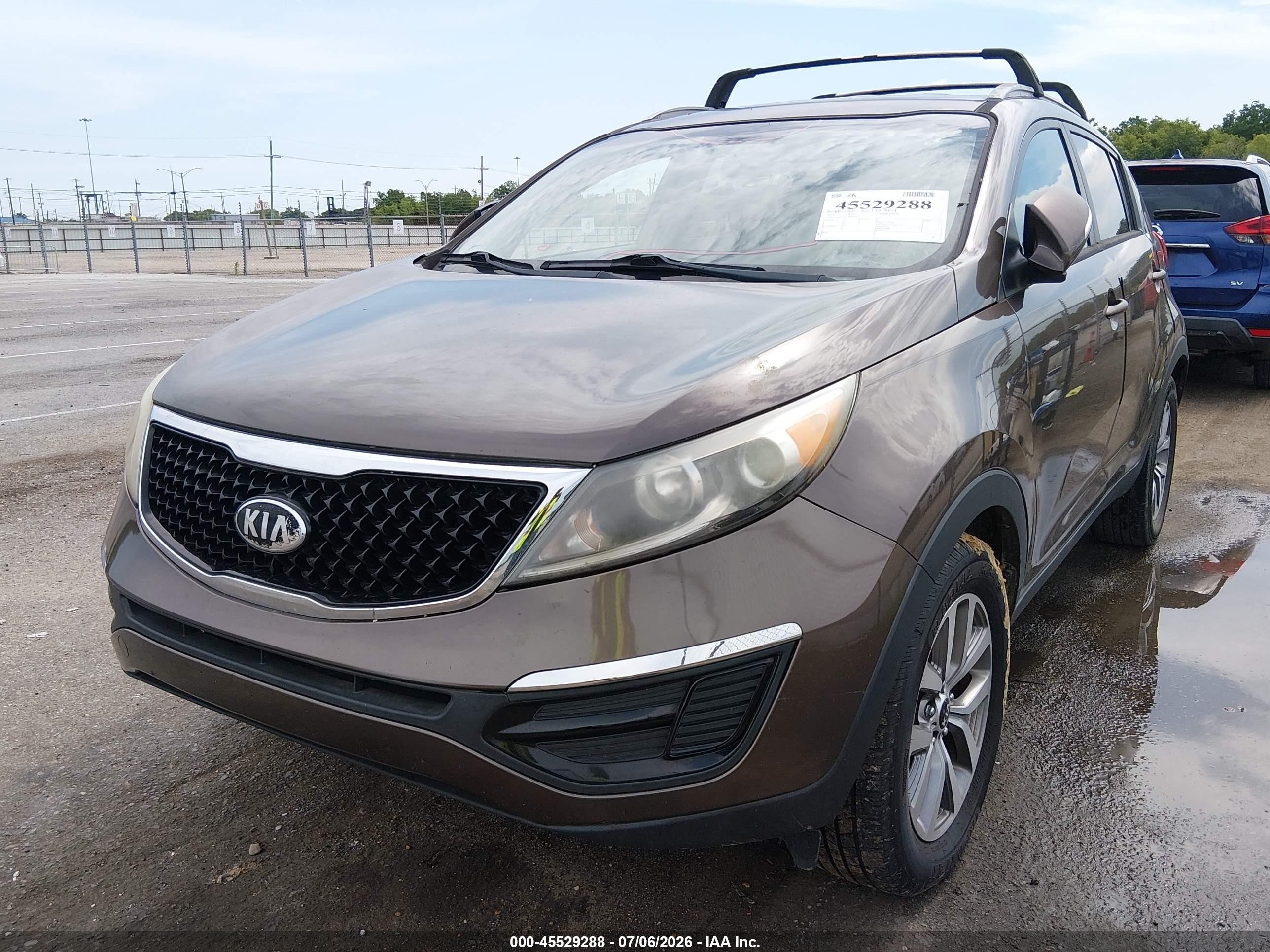 2014 Kia Sportage Lx Brown vin: KNDPB3AC7E7593342