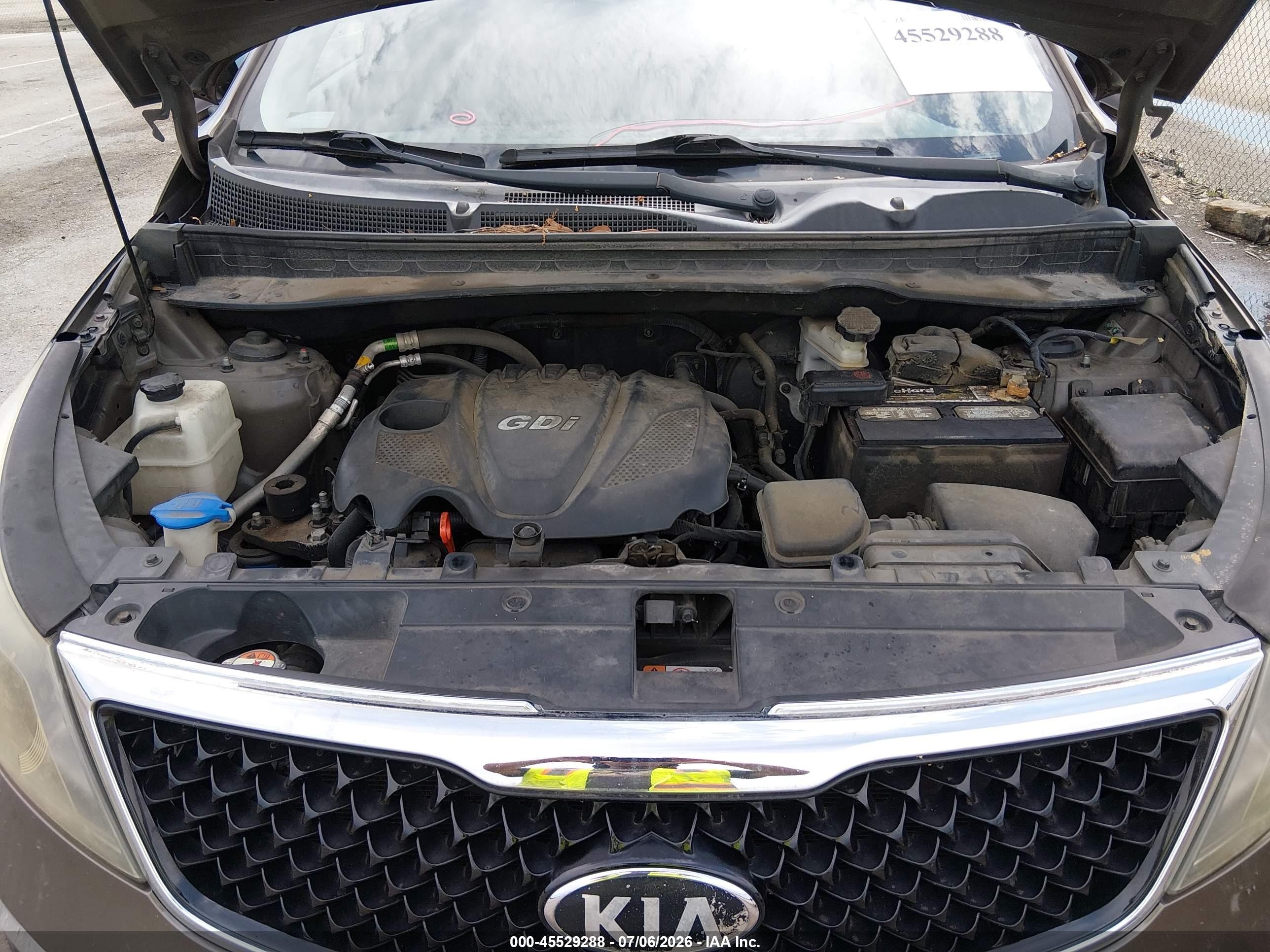 2014 Kia Sportage Lx Brown vin: KNDPB3AC7E7593342