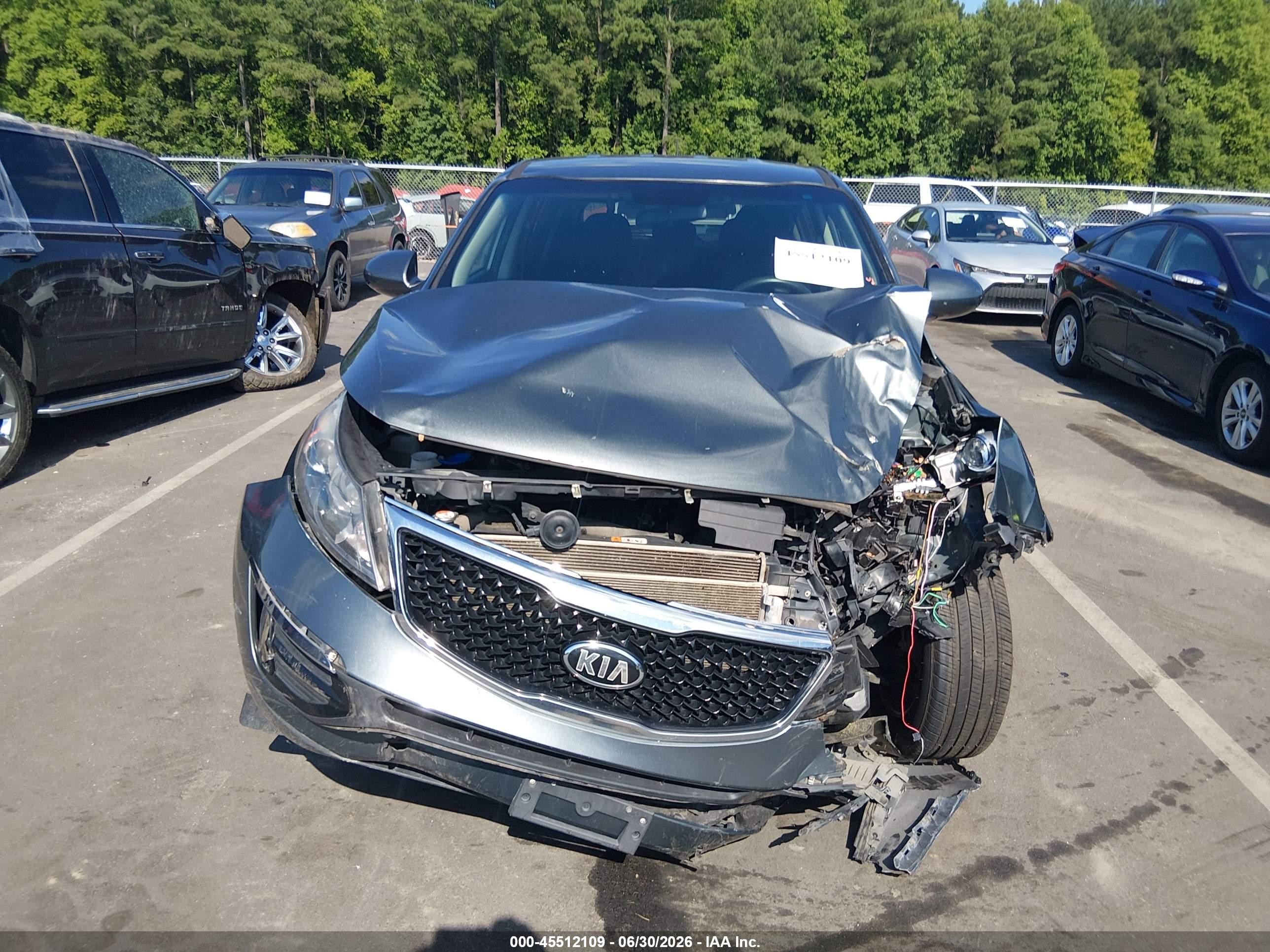 2015 Kia Sportage Lx Серый vin: KNDPB3AC7F7701024